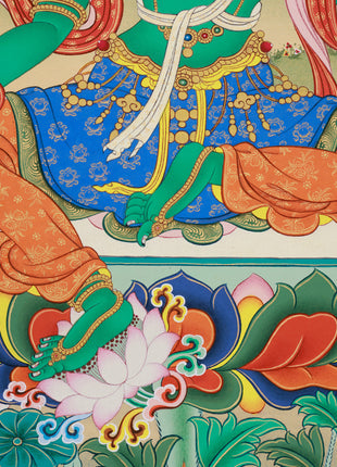 Green Tara Buddhist Art Print | Divine Feminine Poster | Tibetan Goddess Tara