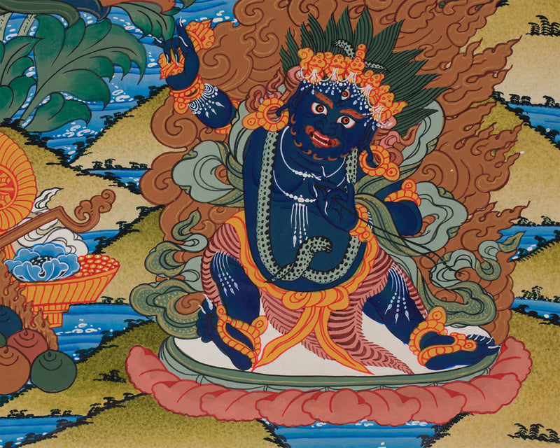 Avalokiteshvara Thangka with Buddhas and Bodhisattvas | Hand-Painted Himalayan Art