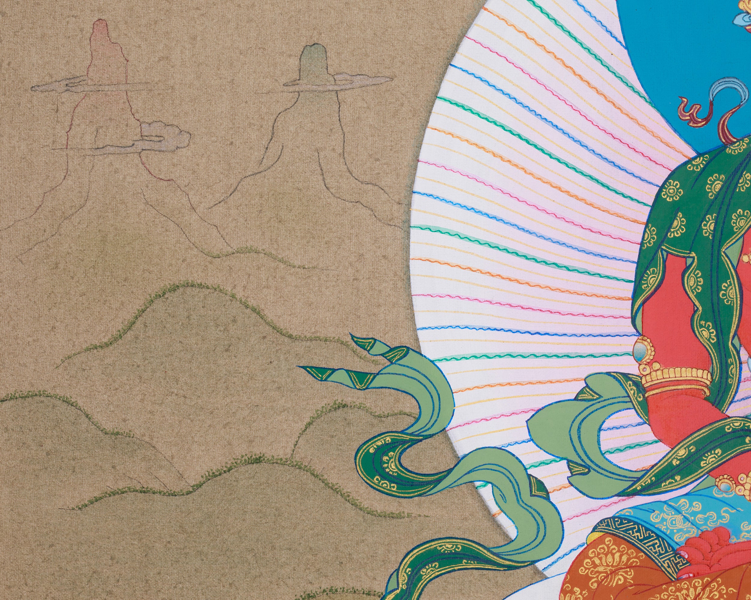 Tibetan Long Life Bodhisattvas: Amitayus Buddha, White Tara and Namgyalma | Buddhist Artwork