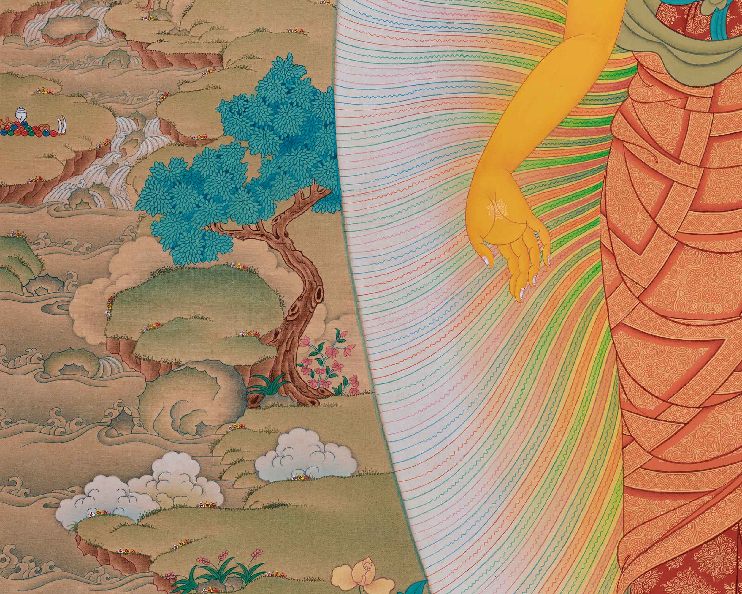 Standing Siddhartha Gautama Thangka | Founder of Buddhism