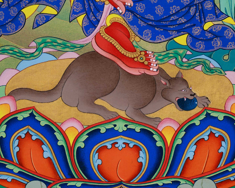 12-Armed Ganesh Thangka Print | Ganapati Artwork | Traditional Tibetan Art