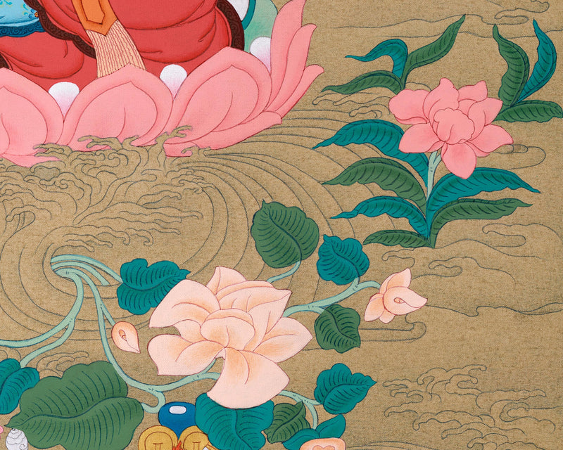 Manjushri Art | Himalayan Bodhisattva Thangka | Spiritual Wisdom and Enlightenment