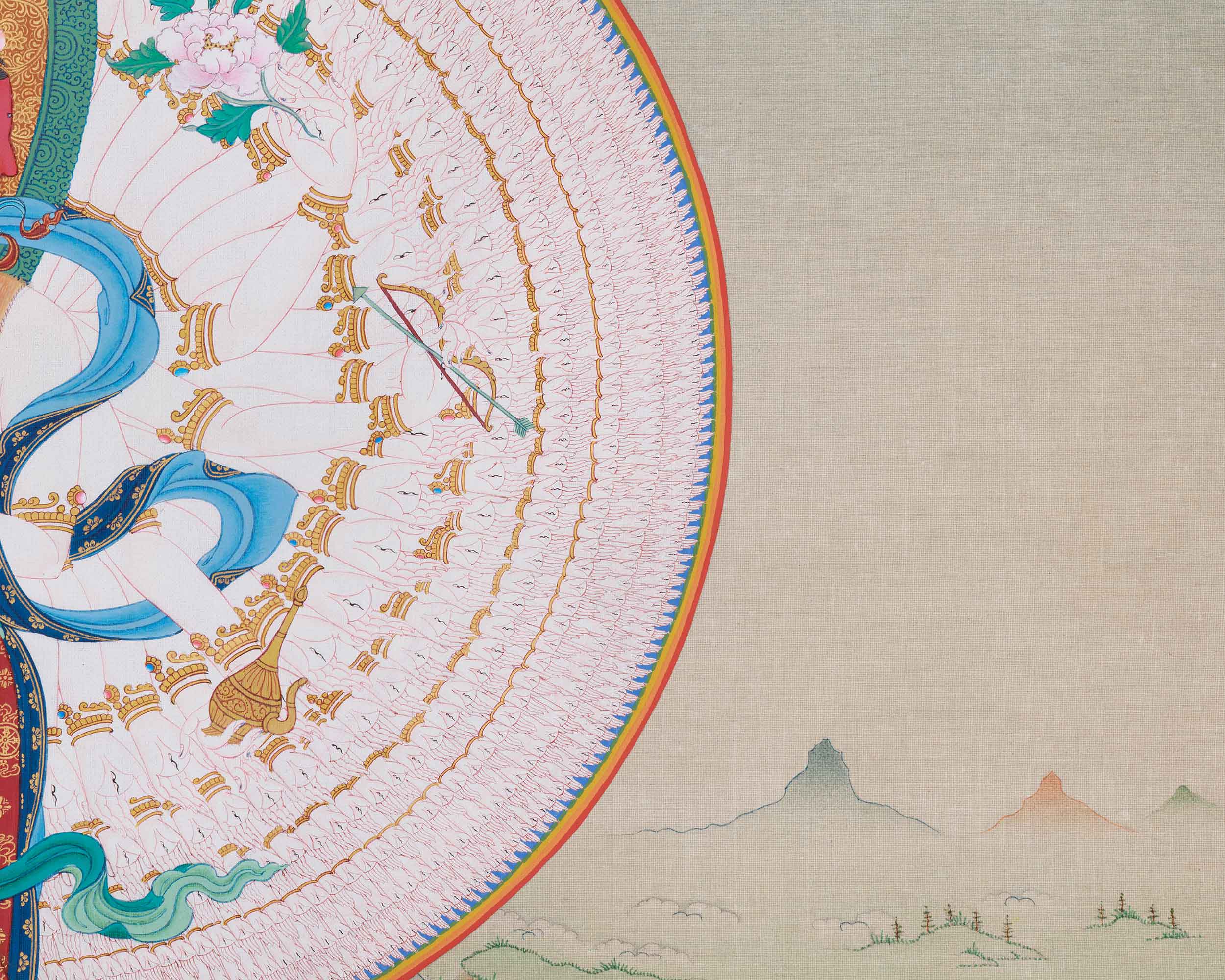 Divine 1000 Armed Avalokiteshvara Art | The Embodiment of Infinite Compassion and Enlightenment