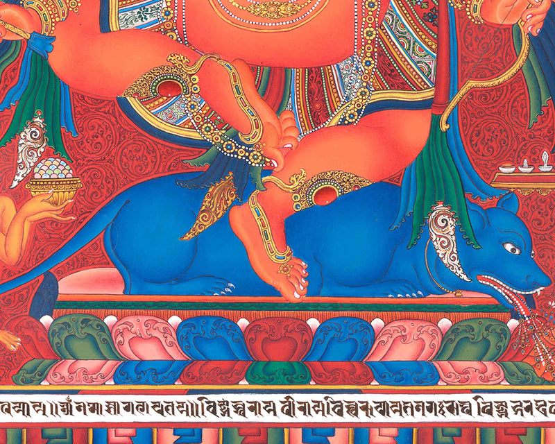 Ganesh Thangka Print | Traditional Tibetan Art