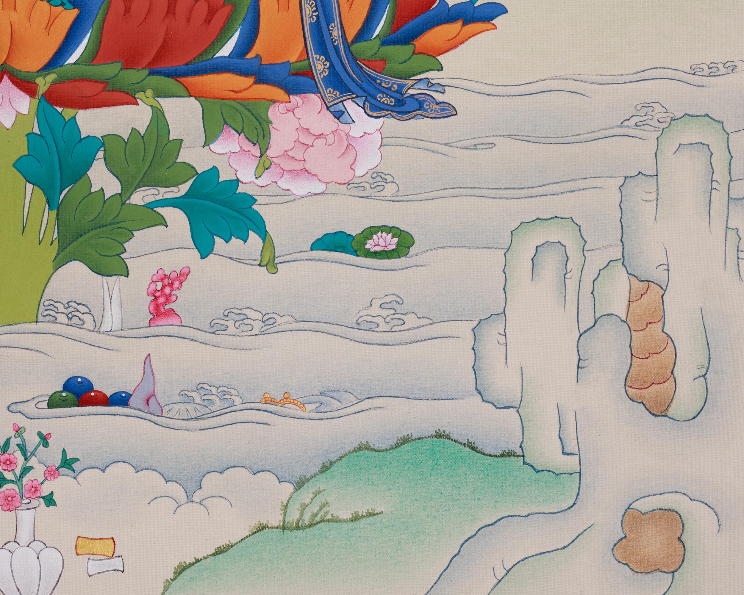 Hand-Painted Green Tara Protection Deity Thangka | Mother of Liberation