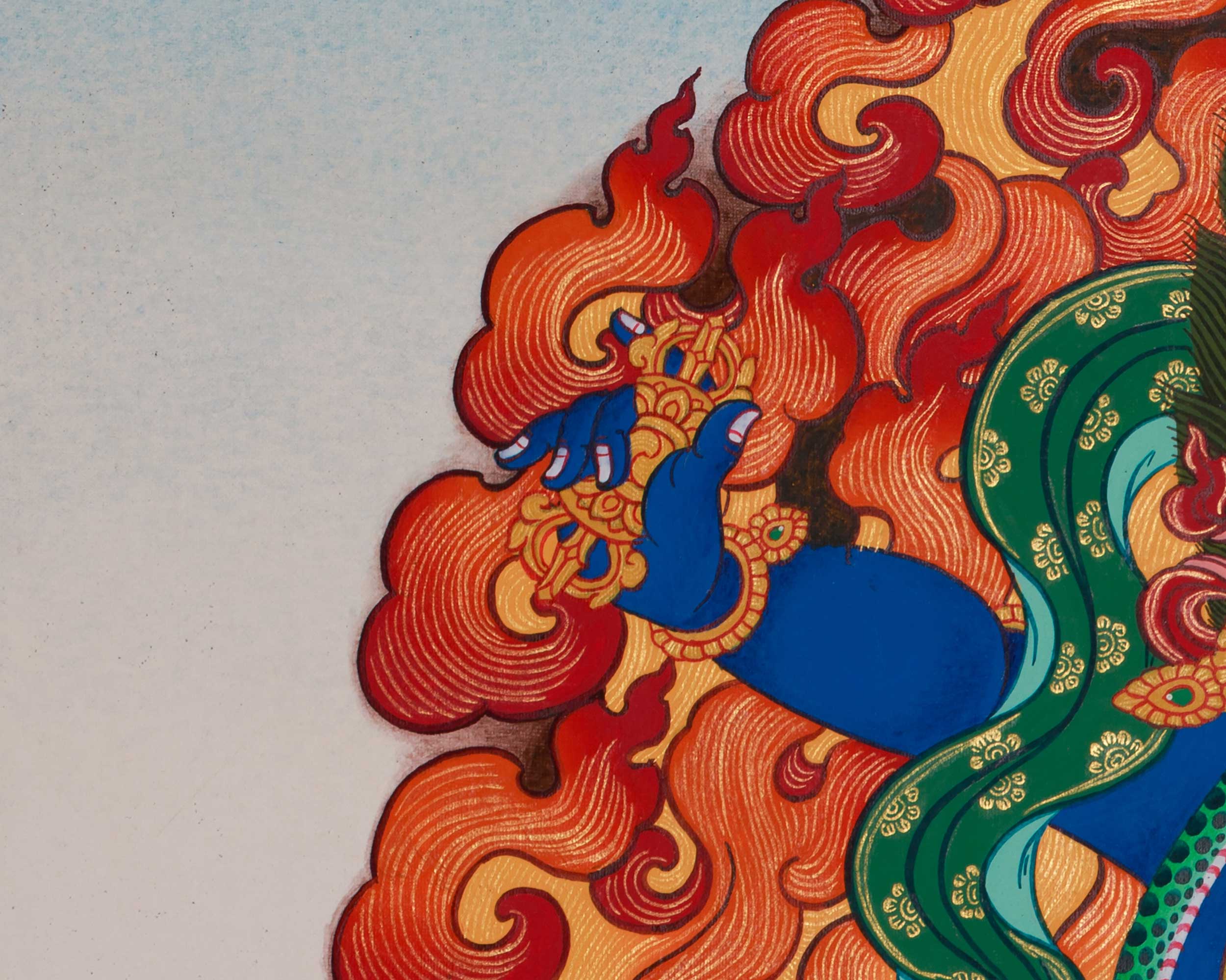 Sacred Tibetan Vajrapani | Fierce Deity of Power and Protection