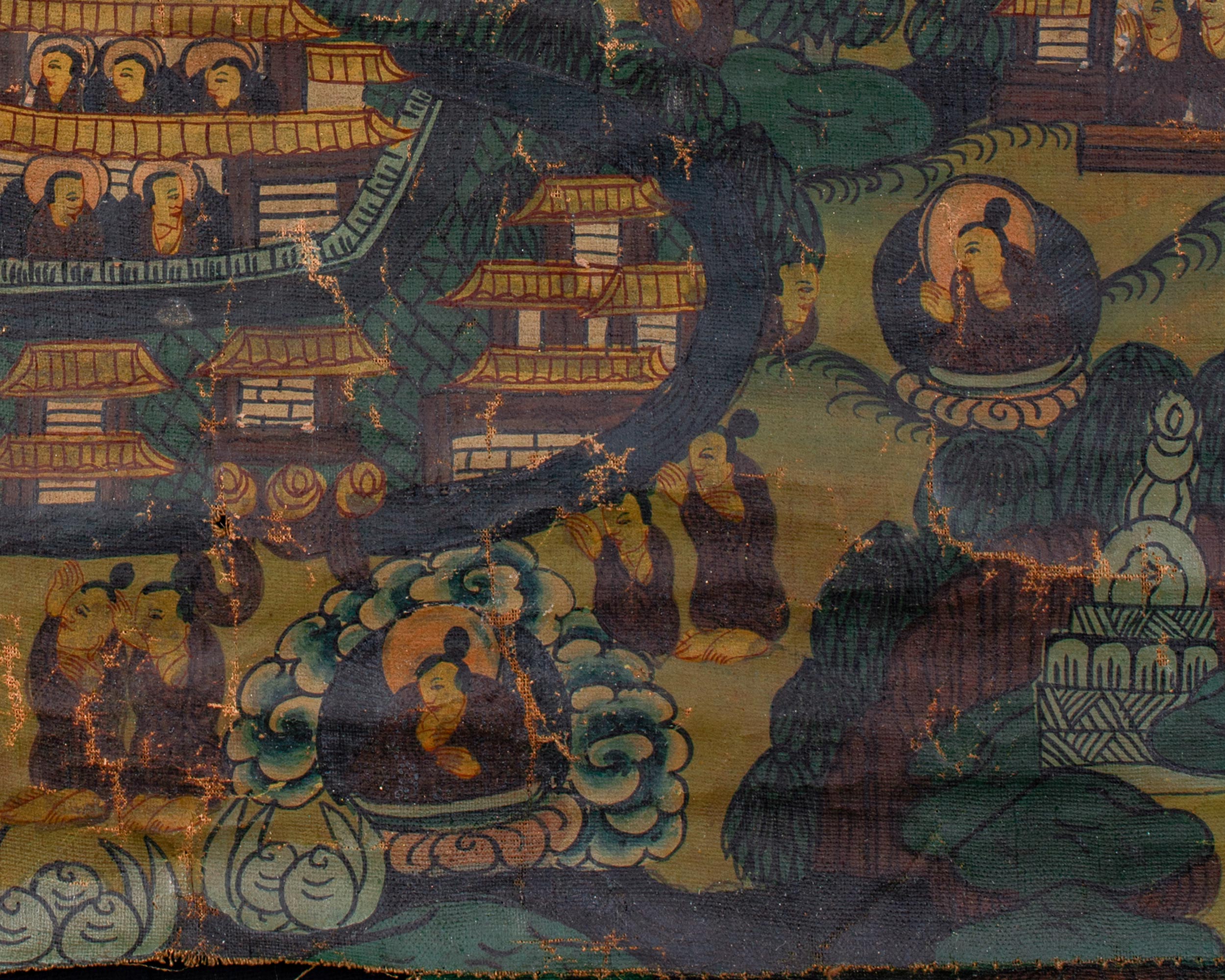 Hand-Painted Vintage Shakyamuni Buddha Painting | Sacred Meditation Thangka