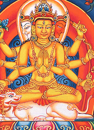 Traditional Chandra Maharoshan Thangka Print for Your Sacred Space | Wall Art