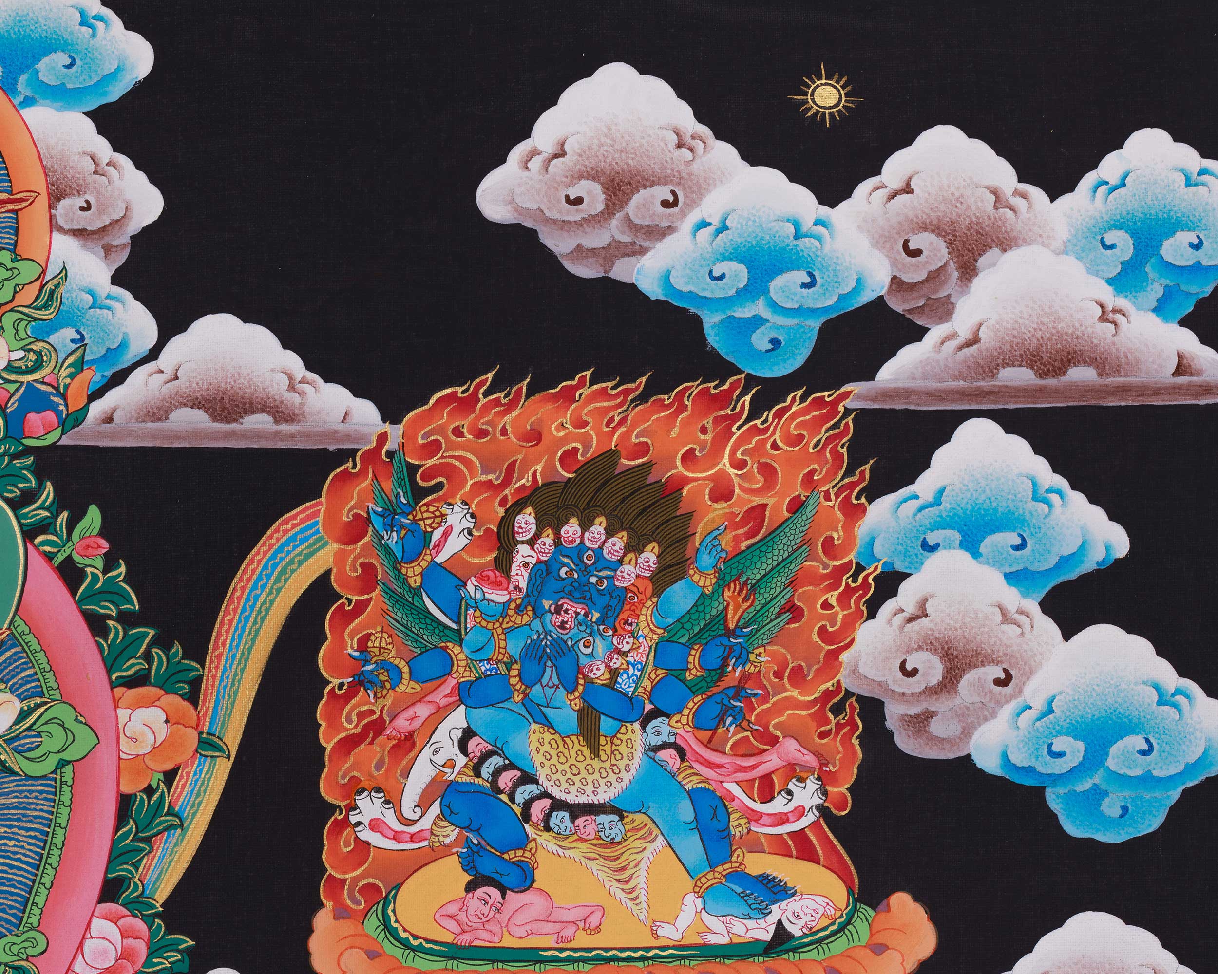 Nyingma Mahakala Thangka | The Wrathful Protector and Guardians of the Nyingma Tradition