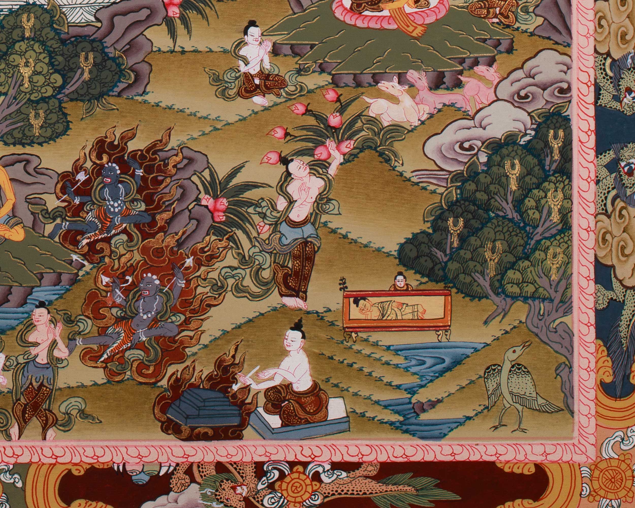 Buddha Life Story Thangka | Buddha of Enlightenment