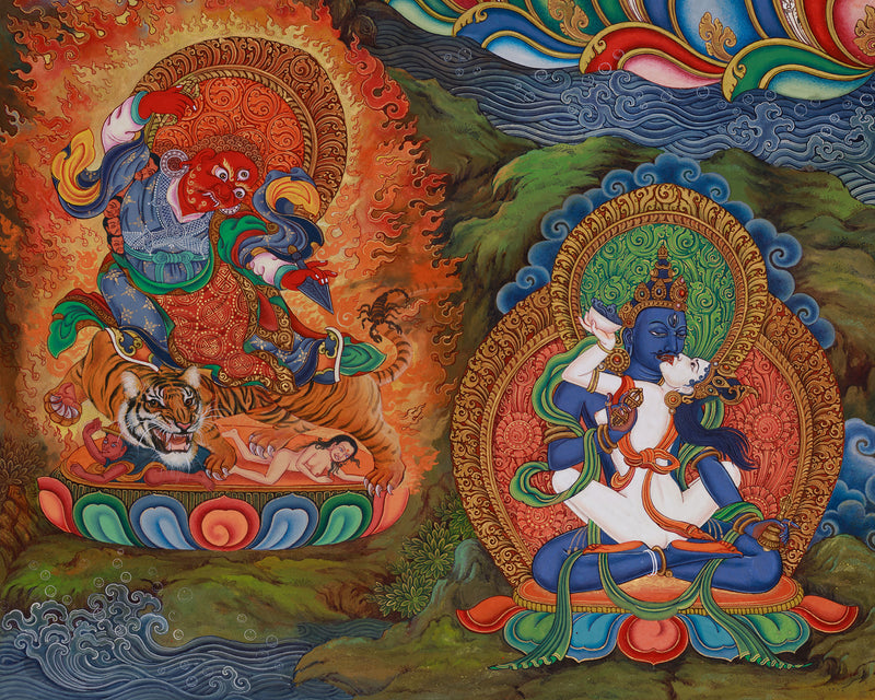 Guru Rinpoche Thangka Print | Eight Manifestations of Padmasambhava