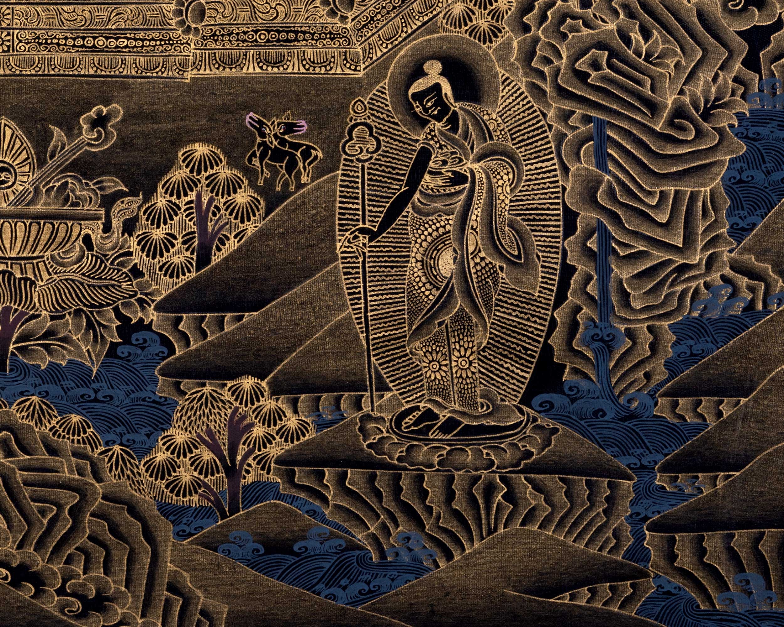 Original Shakyamuni Buddha Thangka | Tibetan Buddhist Religious Painting