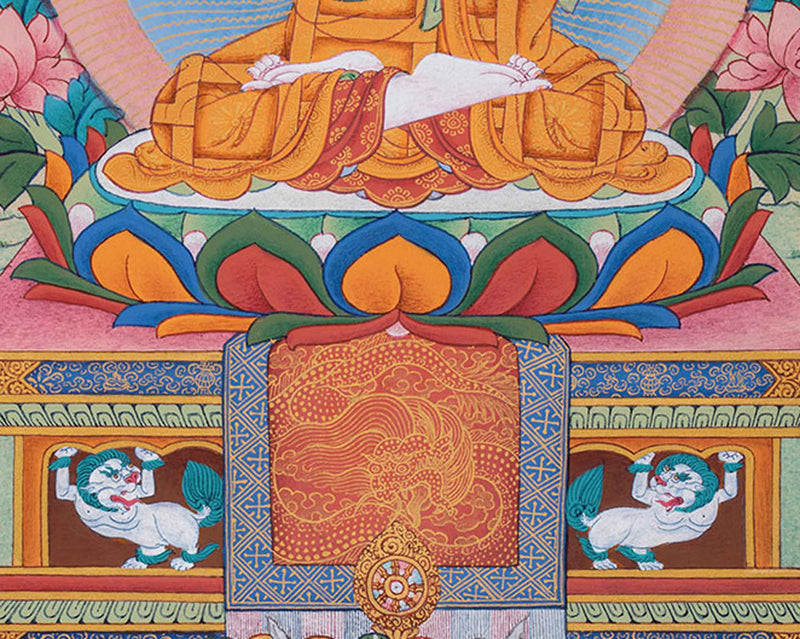 Five Dhyani Buddha Thangka | Hand Painted Traditional Art | Tibetan Buddhism Art