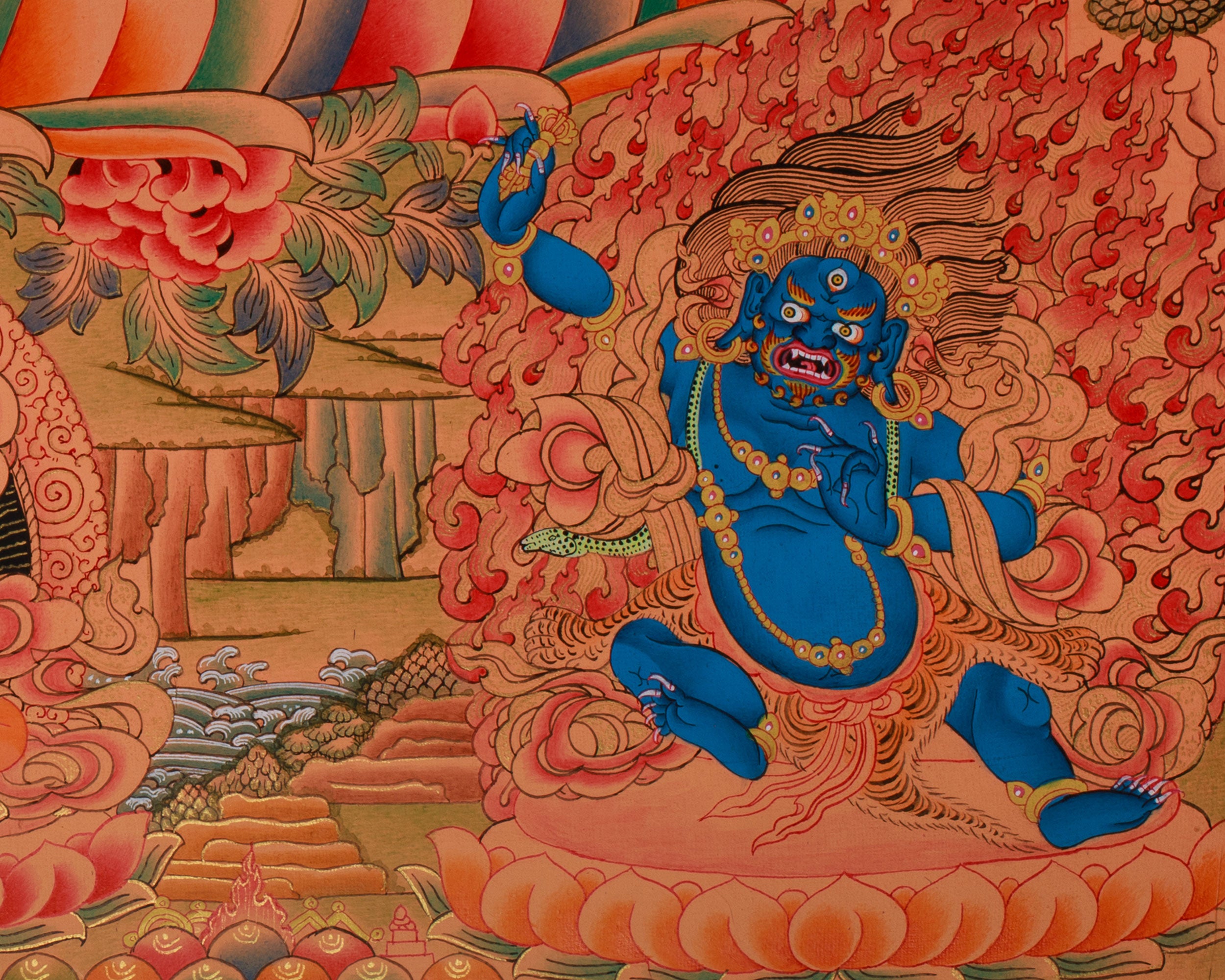 Chenrezig with Five Buddhas and Bodhisattvas | Radiant Compassion in Divine Assembly