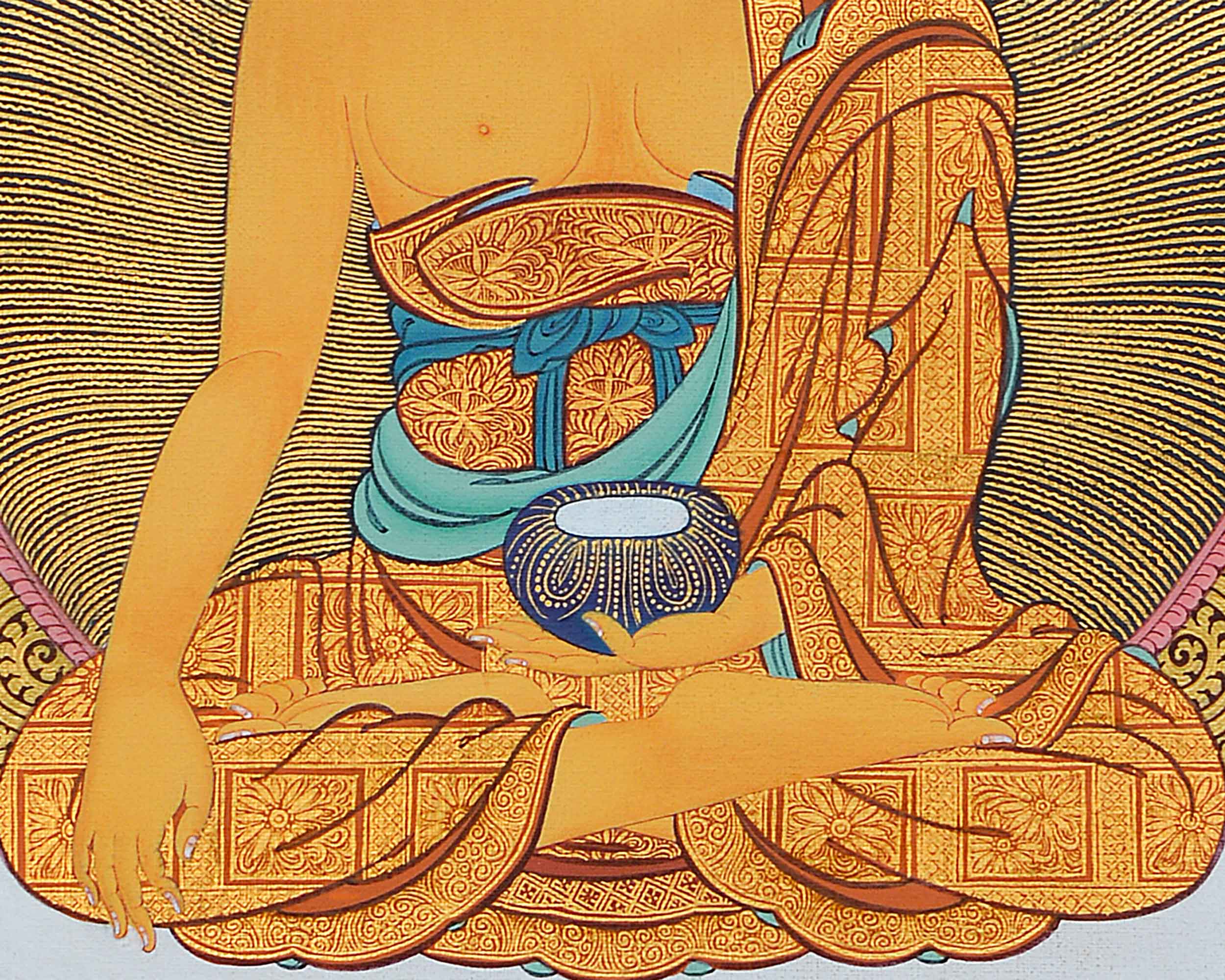 Historical Buddha Canvas Print | Tibetan Artwork of Shakyamuni Buddha