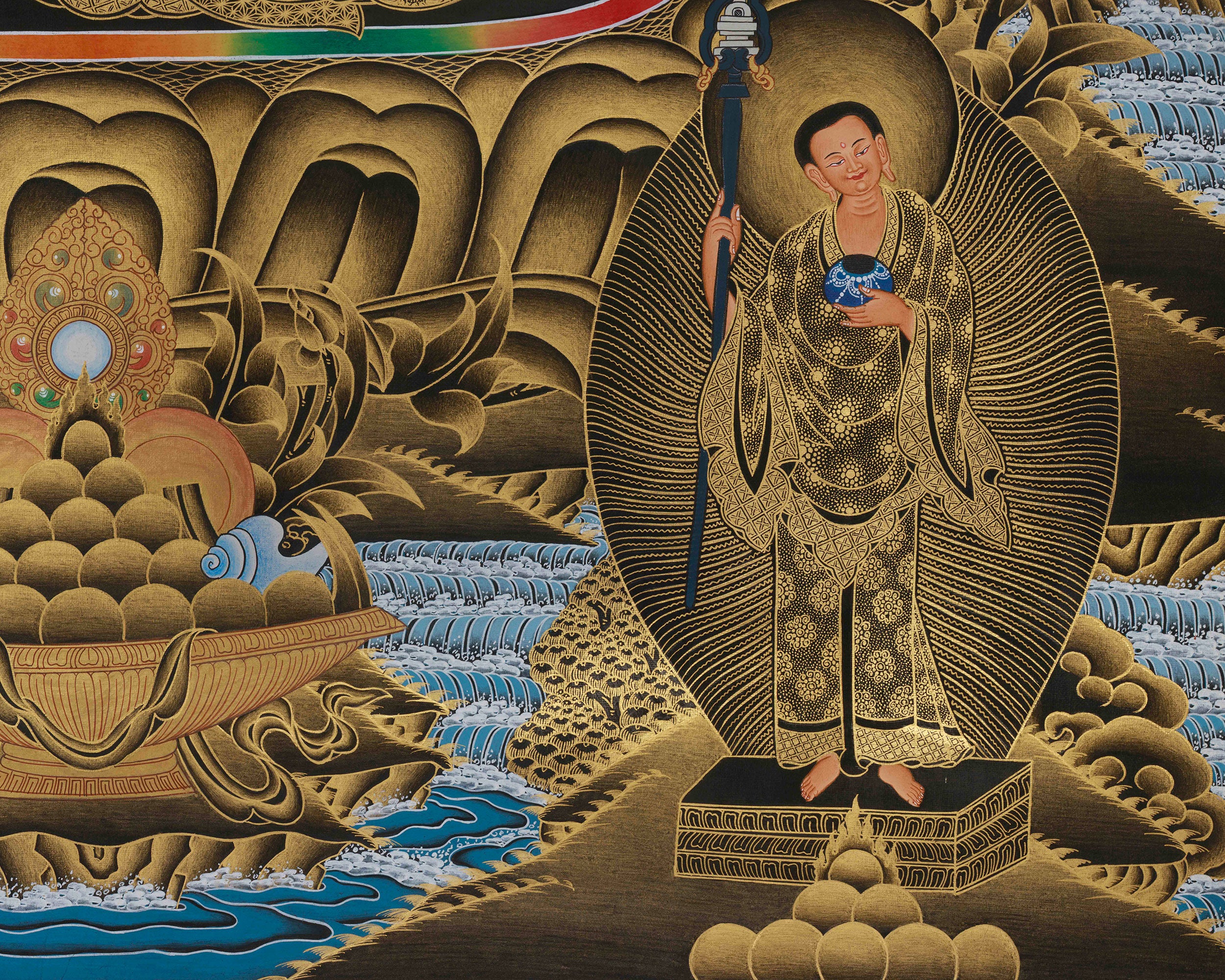 Enlightened Presence: Gautama Buddha Canvas Print | Enlightened One with Disciples