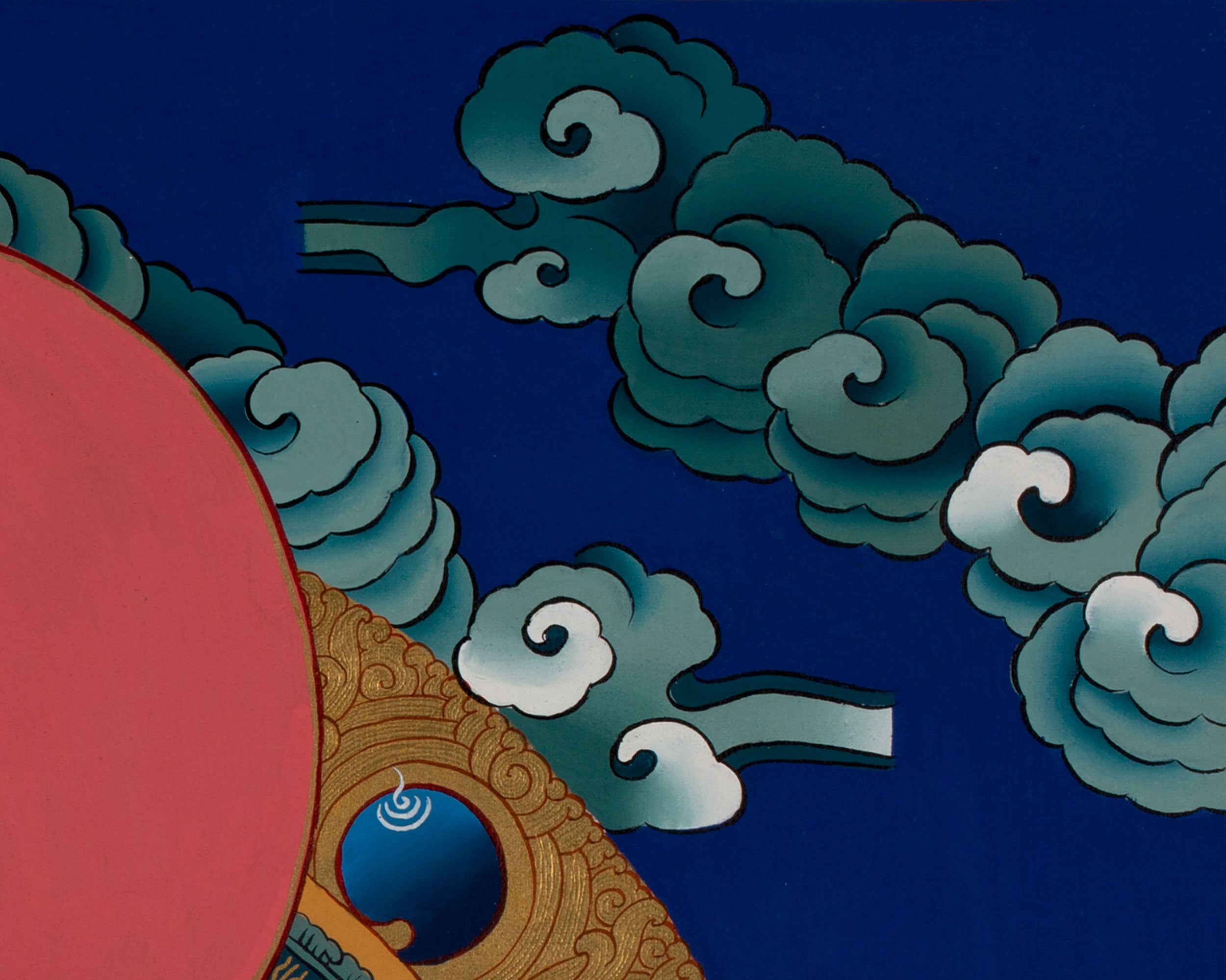 Buddha With Disciples Thangka | Traditional Tibetan Art