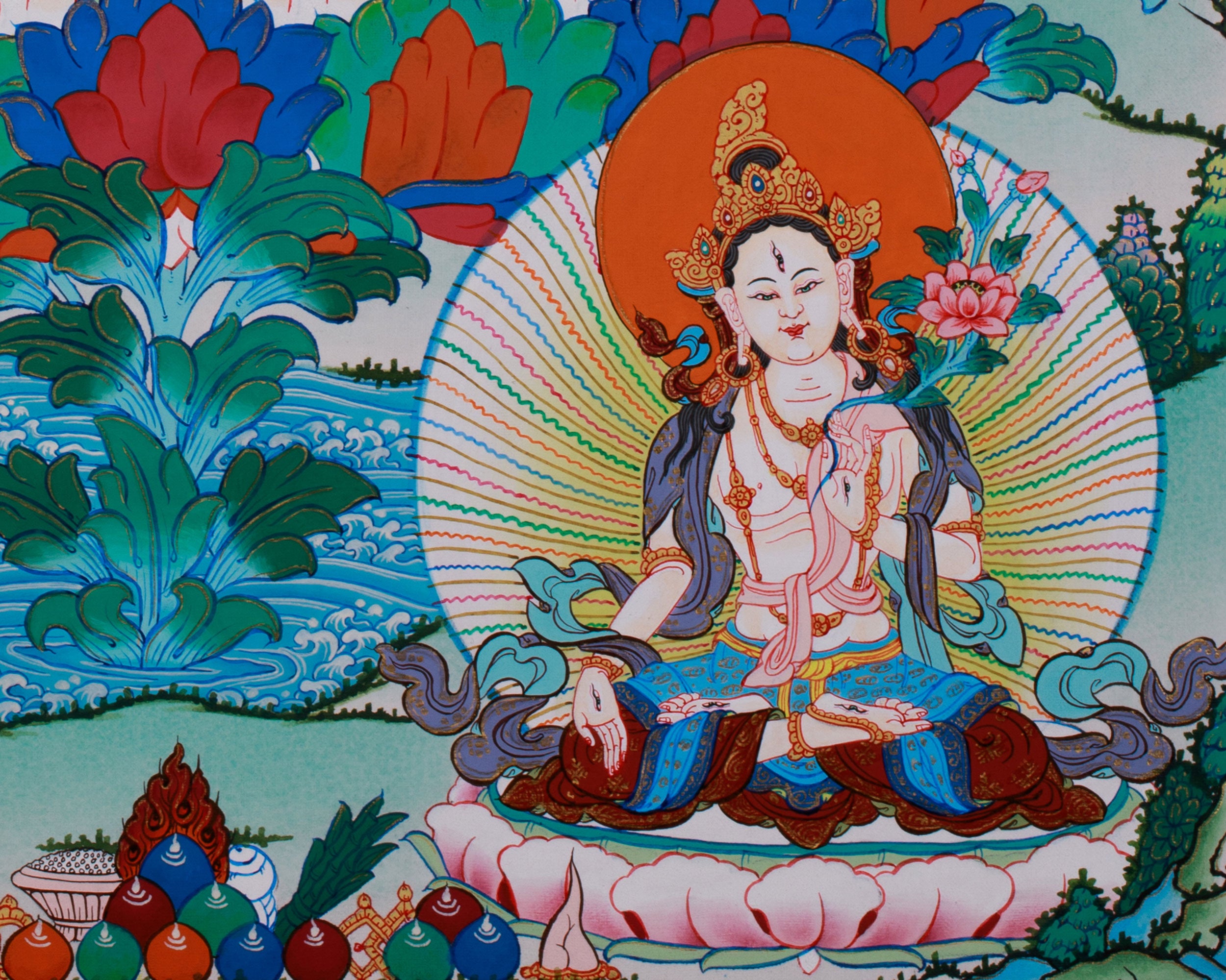 Ushnisha Vijaya, Namgyalma Thangka | Longevity & Purification Art