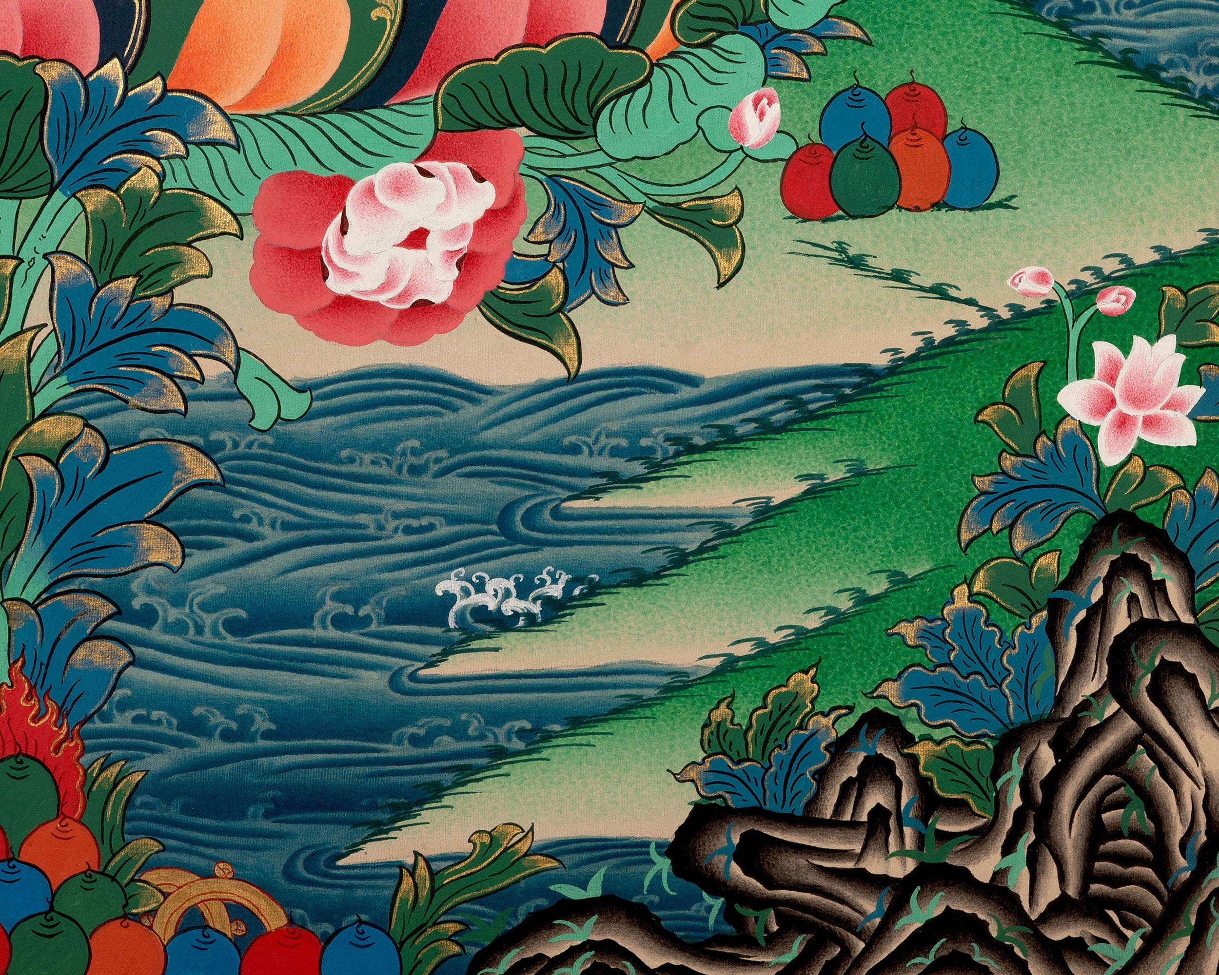 Avalokitesvara Chenrezig Thangka | Tibetan Bodhisattva of Compassion