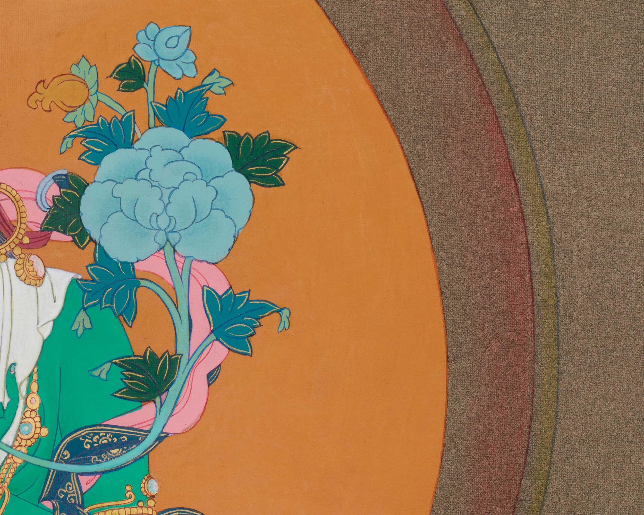 Tibetan Bodhisattva Green Tara Painting | Goddess of Compassion and Swift Action
