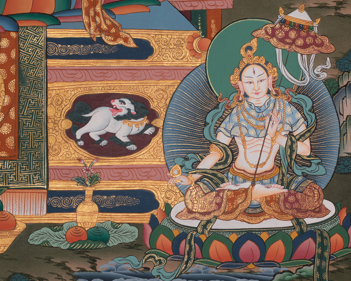 Green Tara Traditional Thangka Painting | Embodies Swift Compassion