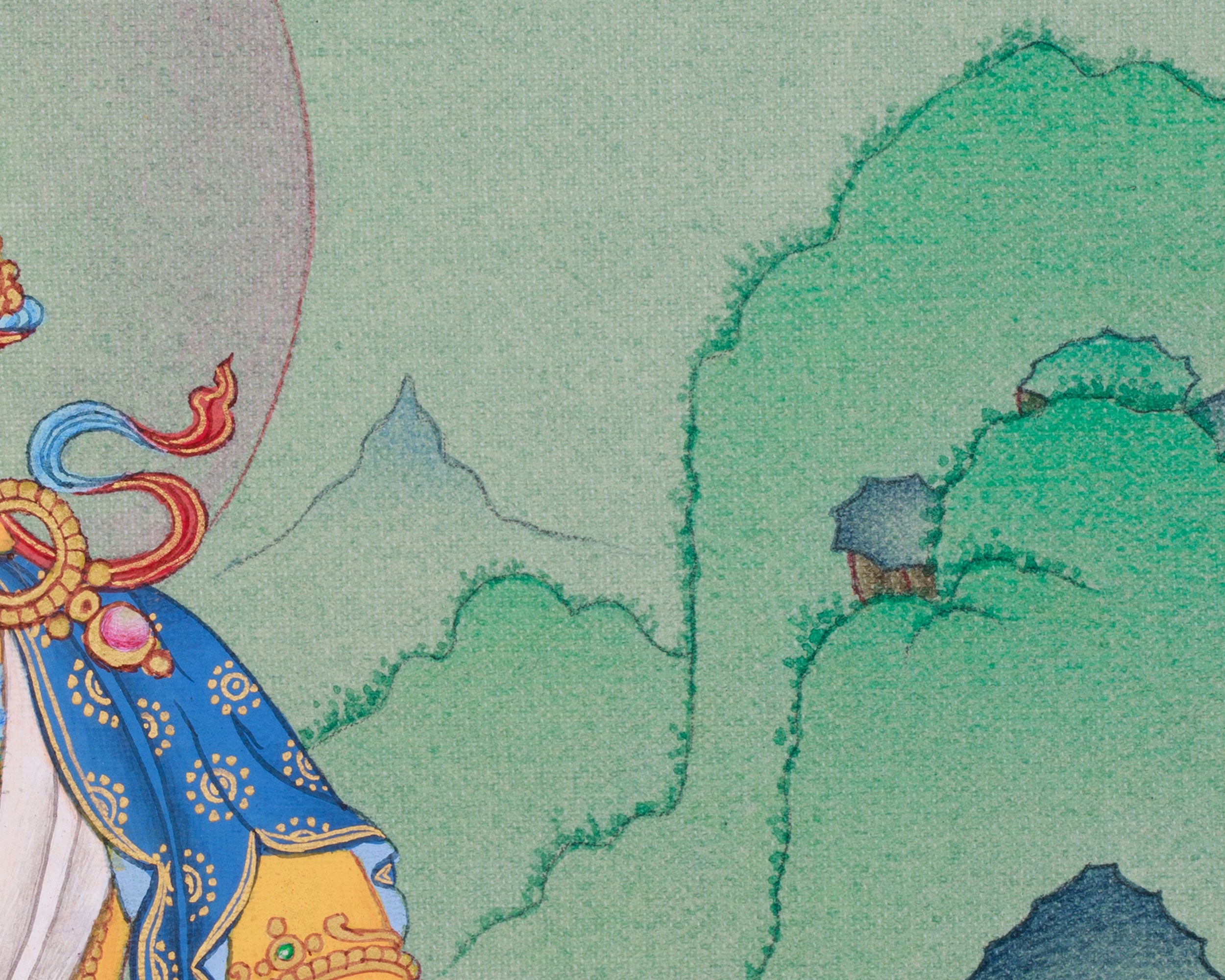 Dzambhala, Wealth Deity Thangka | Buddha of Prosperity and Abundance