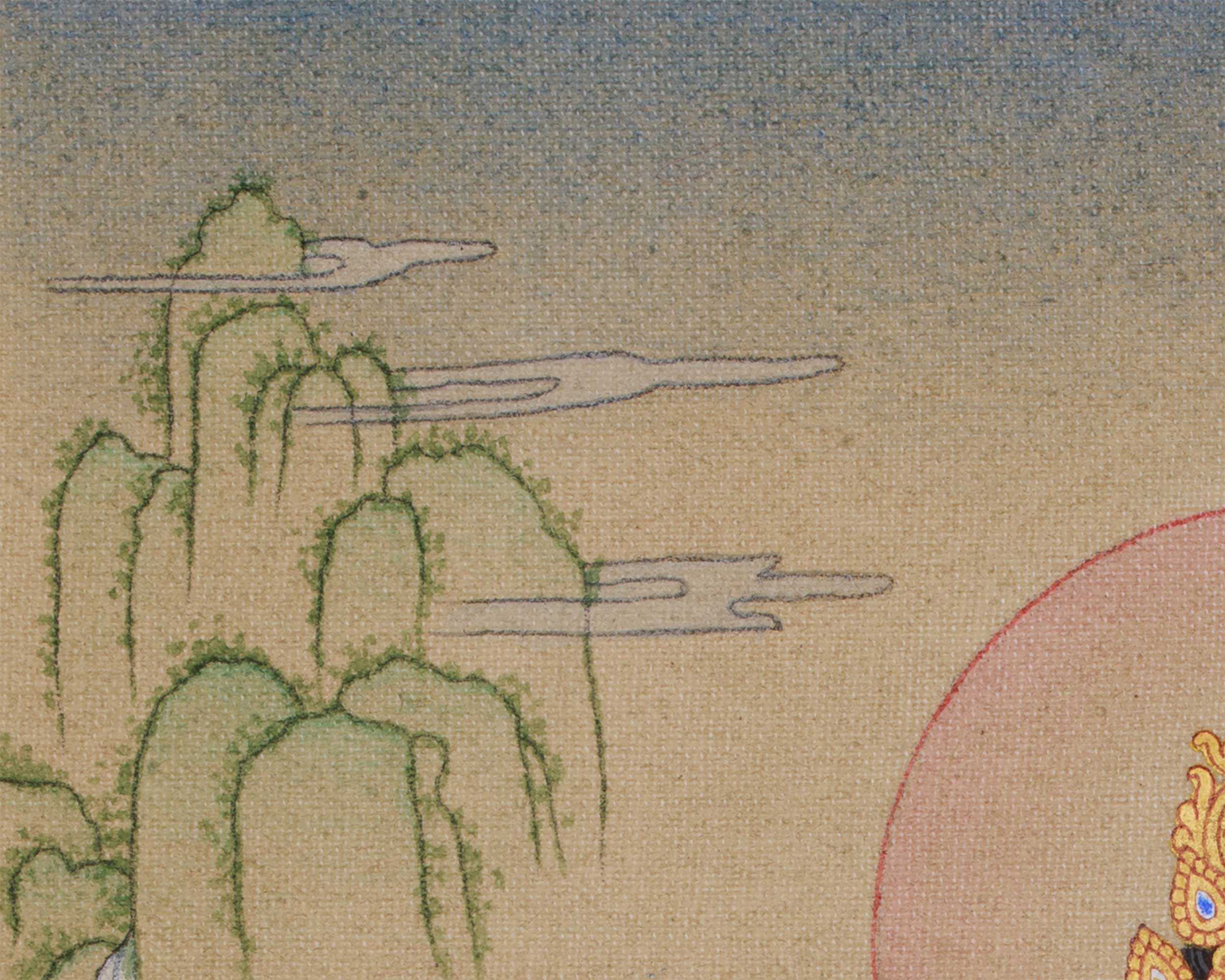 Handmade Green Tara Painting | Goddess of Compassion, Wisdom, and Swift Blessings