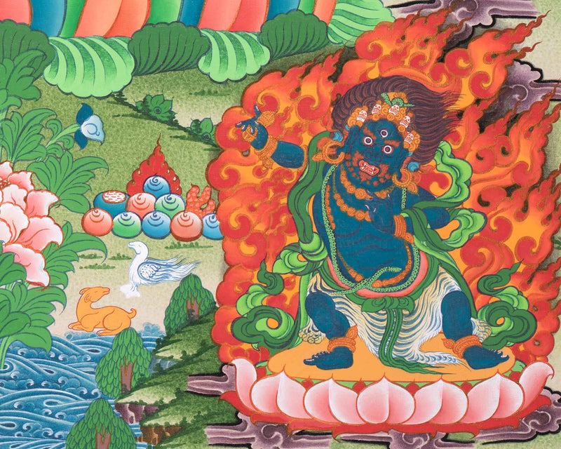 Handpainted Chenresig Thangka | Bodhisattva Deity | Wall Decor