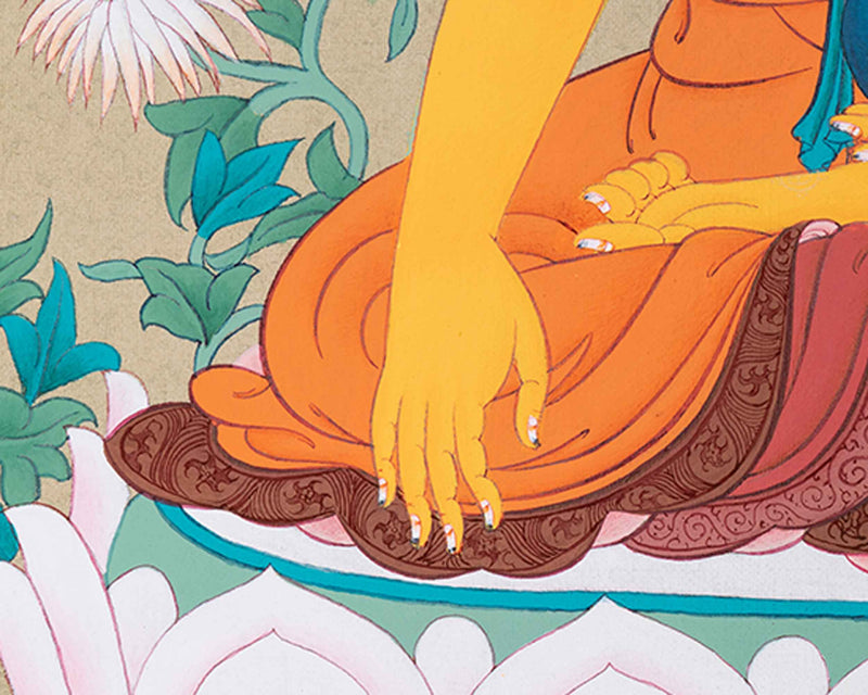 Traditional Buddha Shakyamuni Thangka | Buddha of Enlightenment| Traditional Wall Decor