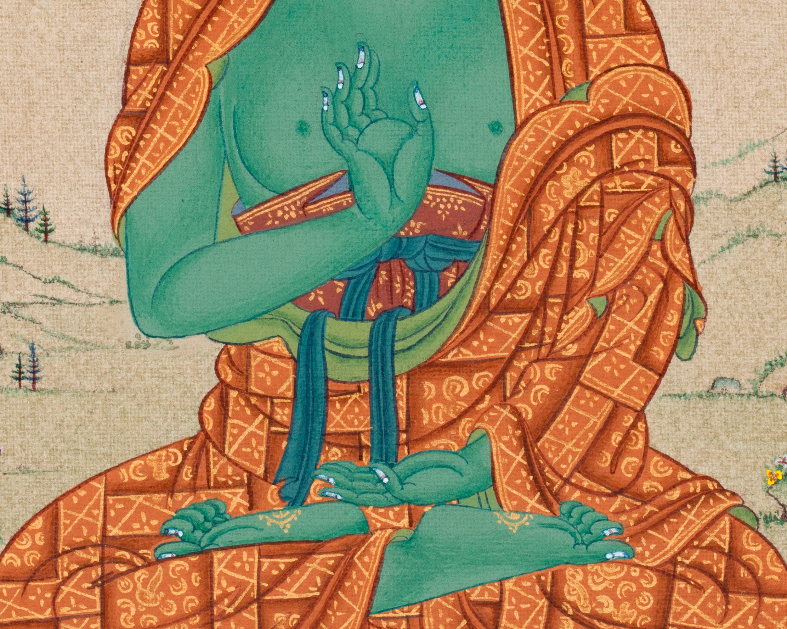 Amoghasiddhi Buddha Canvas Print | Fearlessness and Wisdom