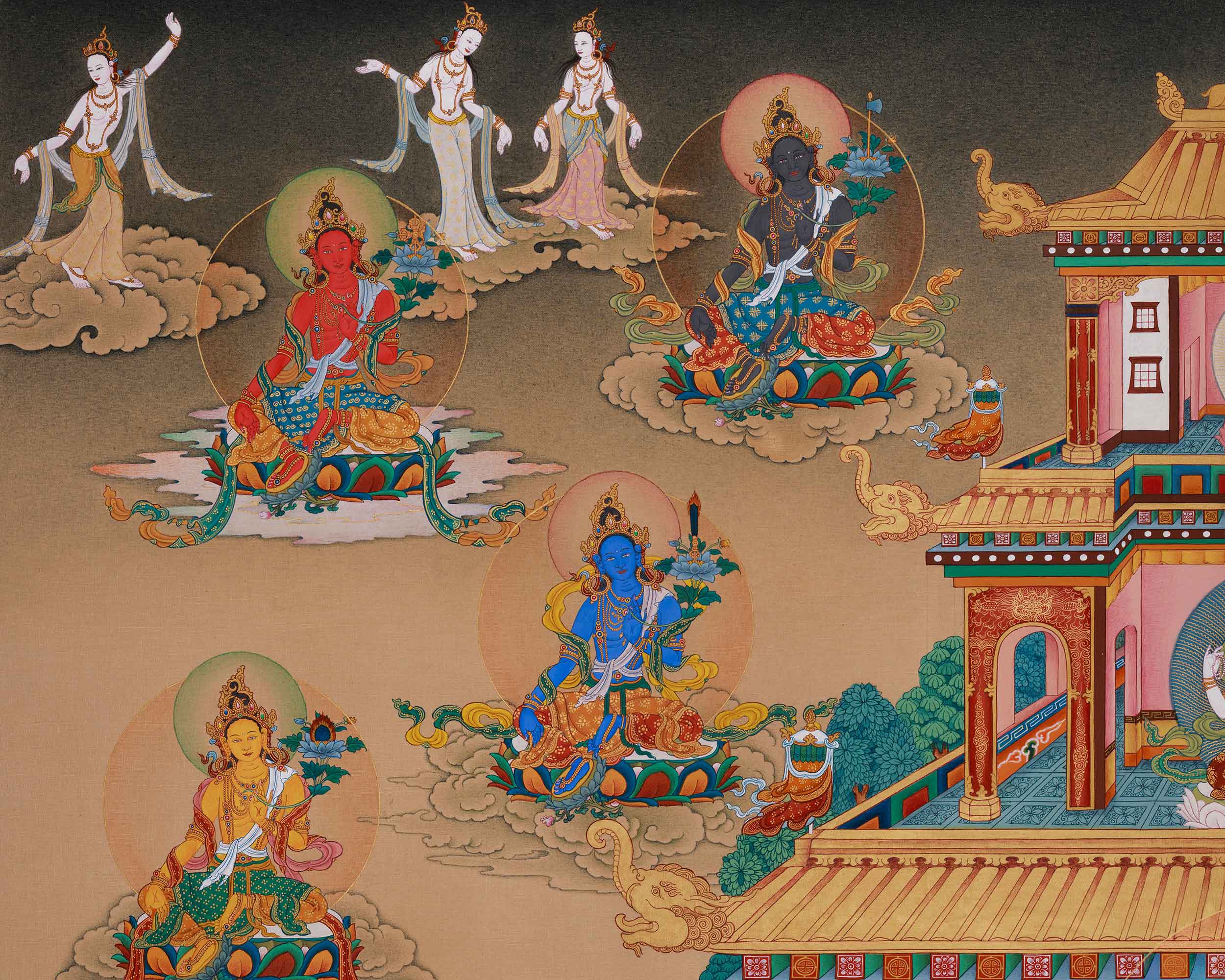 21 Tara Thangka | A Sacred Depiction of Tara's Blessings and Spiritual Power