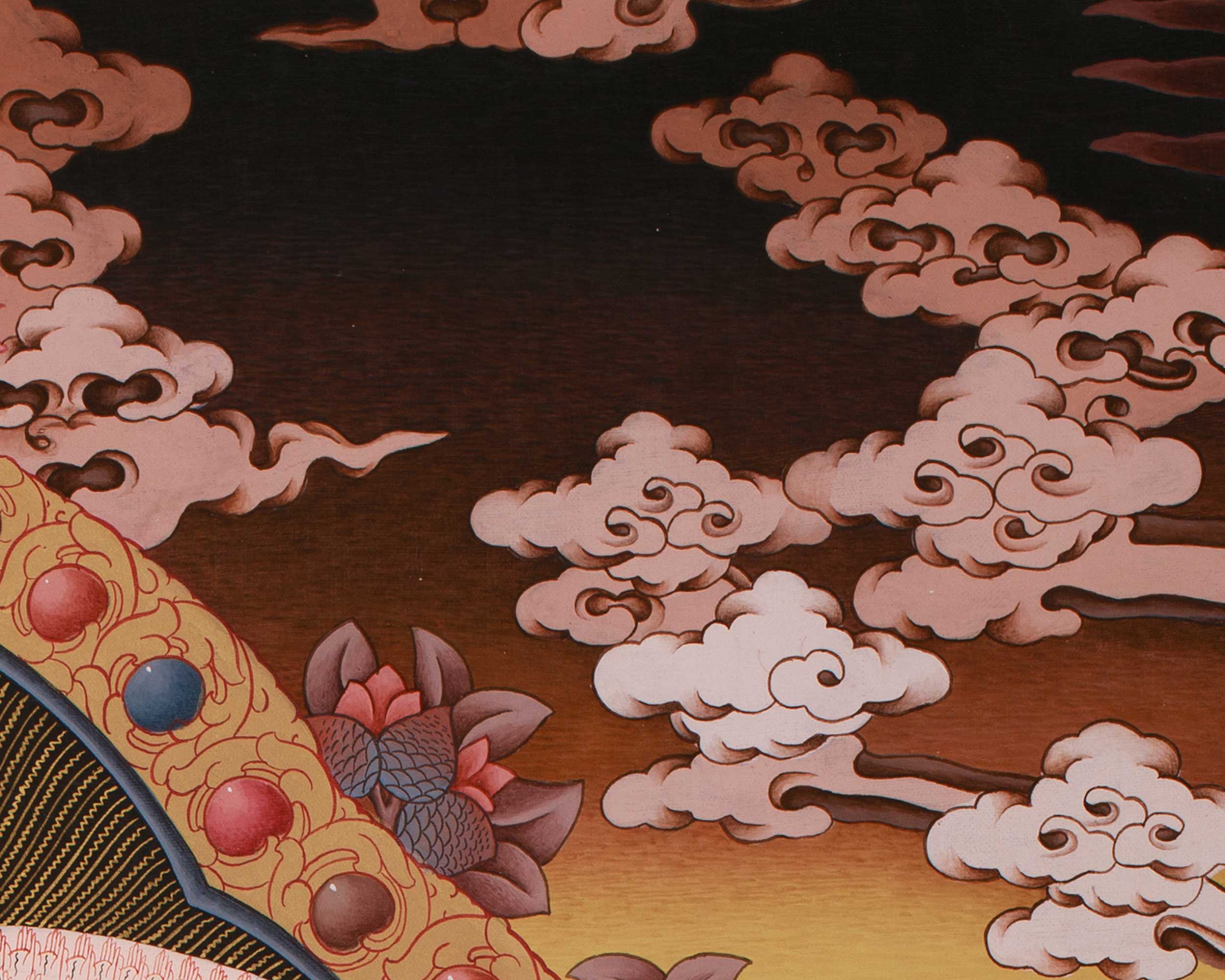 1000 Armed Chenrezig With Amitabha Thangka | Bodhisattva of Compassion