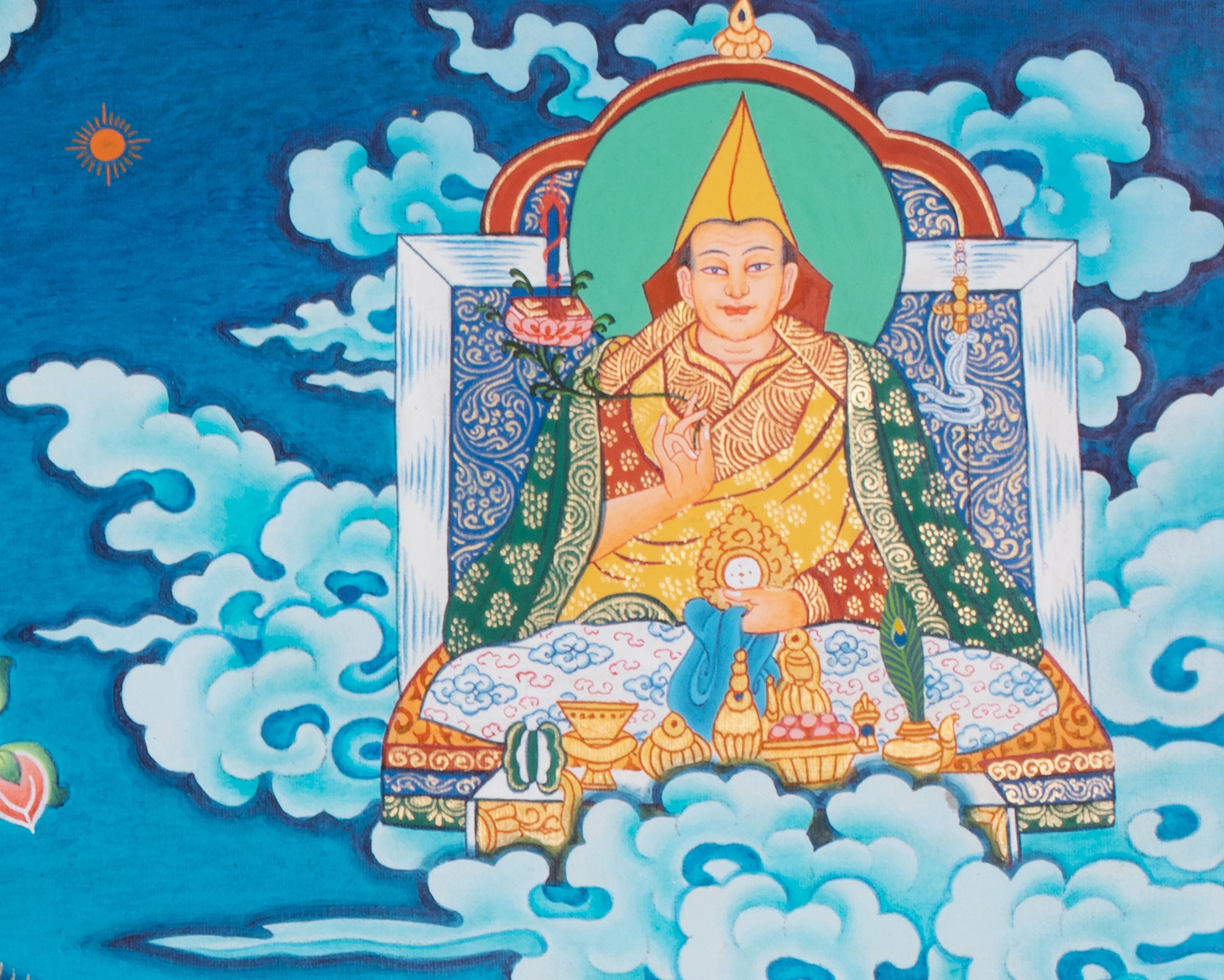 Exquisite Yidam Kalachakra Thangka | Spiritual Awakening with Consort Vishvamata