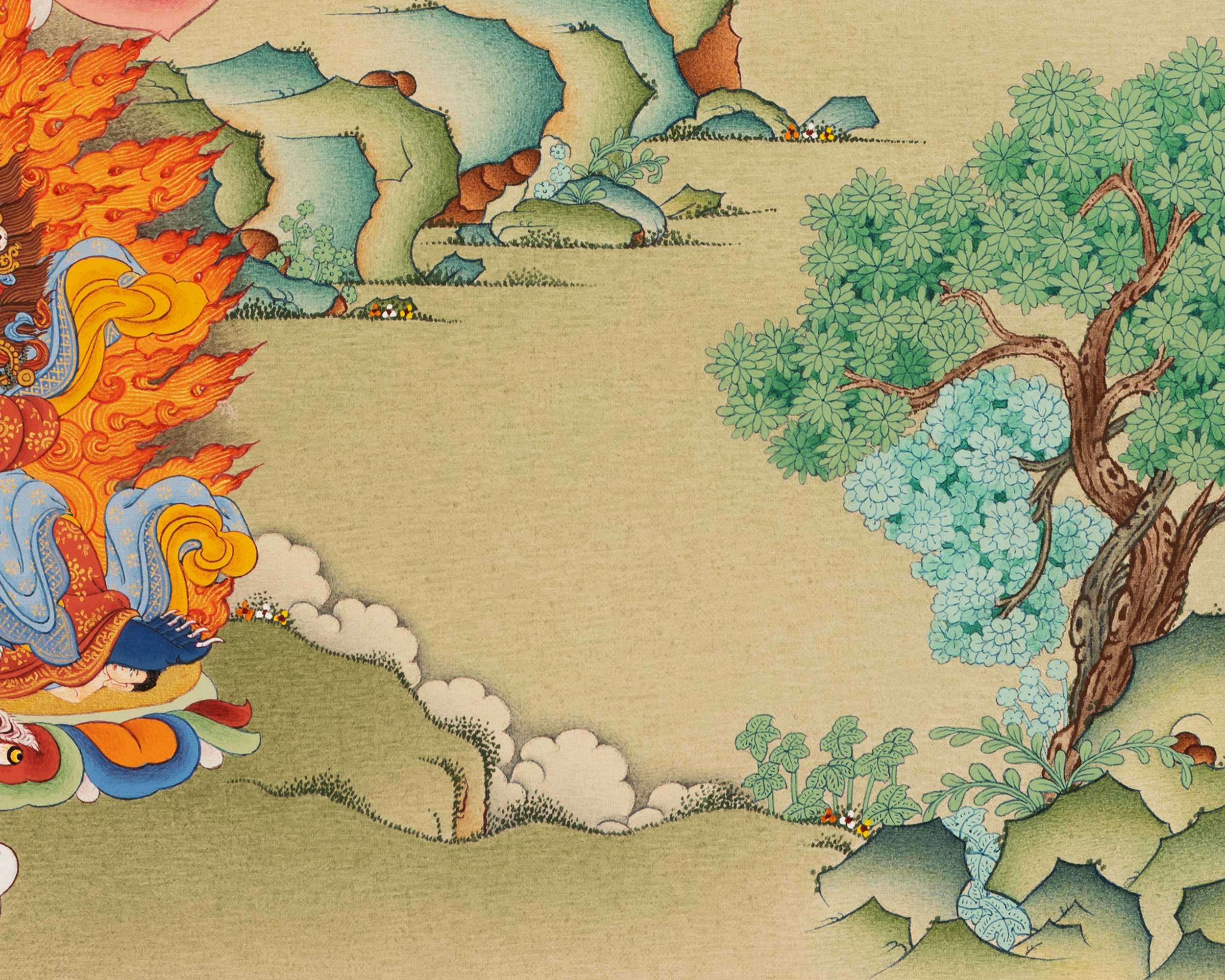 Dakini Vajravarahi Thangka Print | The Goddess of Vajra | Canvas Print for Spiritual Empowerment