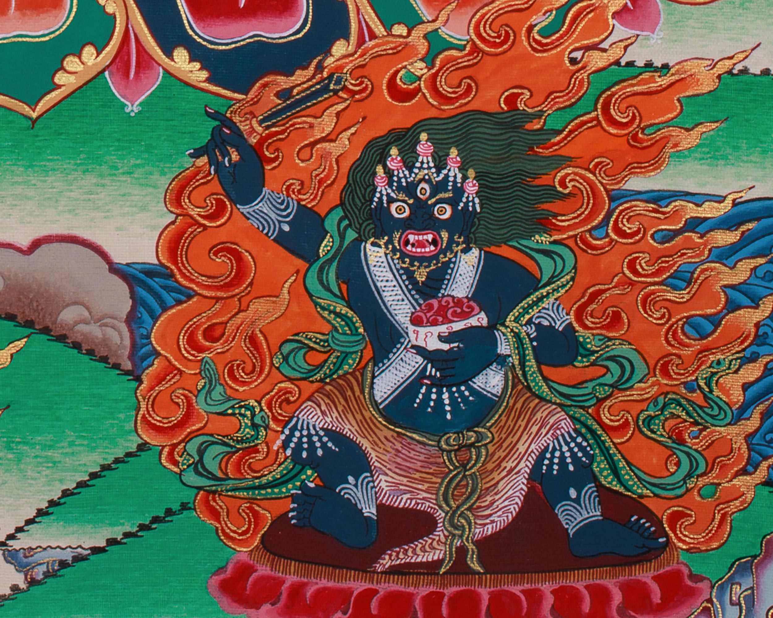 Fierce Yamantaka Thangka | Conqueror of Death and Ignorance