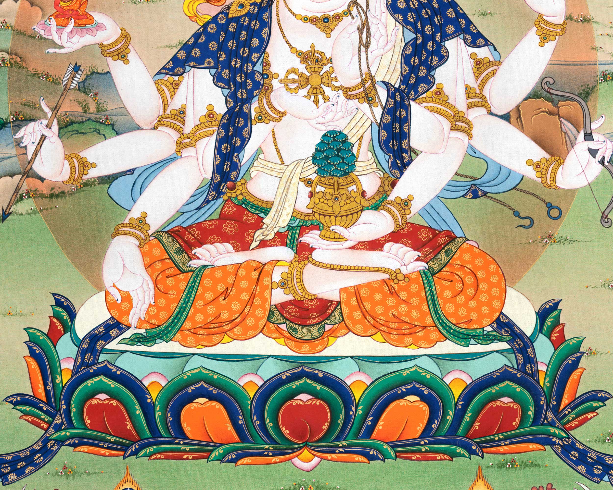 Amitayus-White Tara- Namgyalma Three Thangka Set