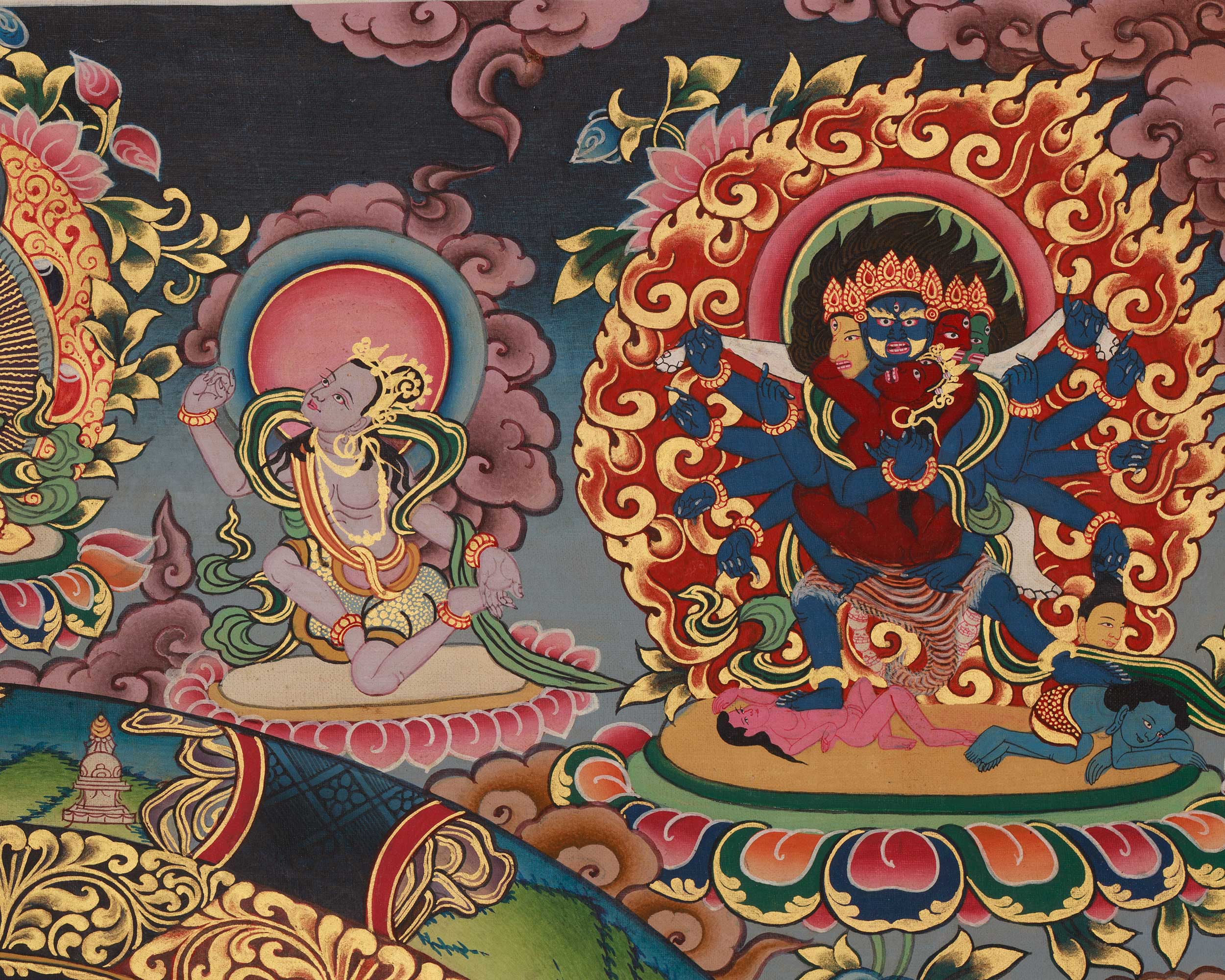 Chakrasamvara Mandala Painting | A Sacred Thangka of Divine Union, Wisdom, and Transformation