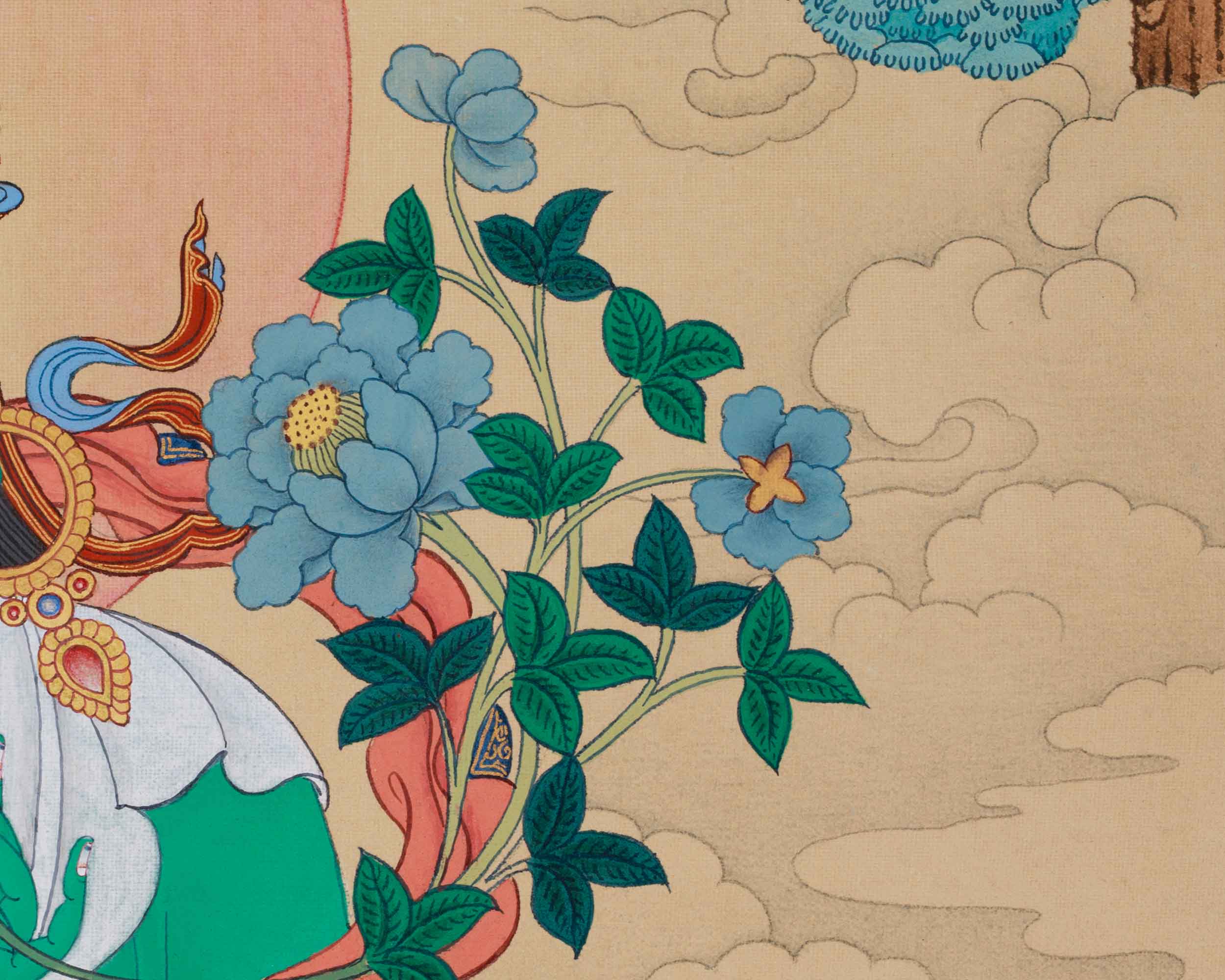 Shyama Tara Thangka Print | Green Tara | Enlightened Female Buddha