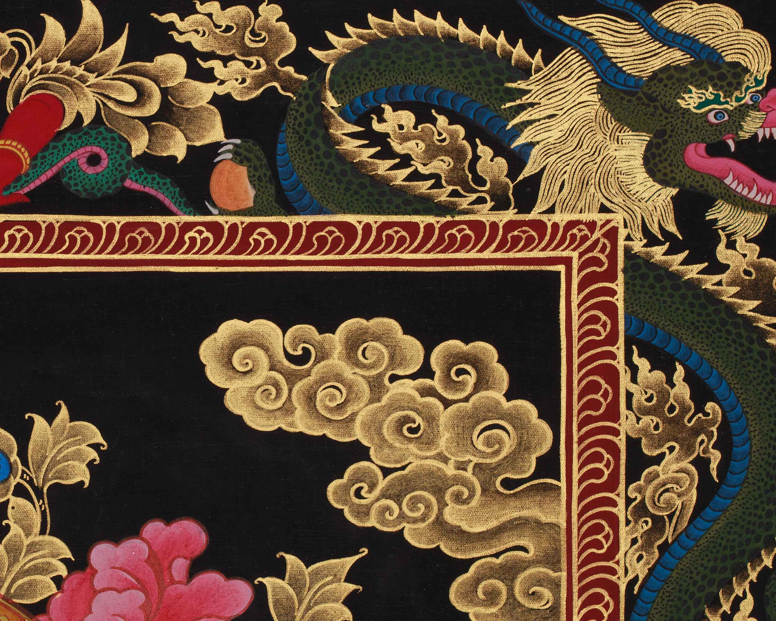 Bodhisattva Green Tara Art | Goddess of Compassion and Protection in Paubha Style