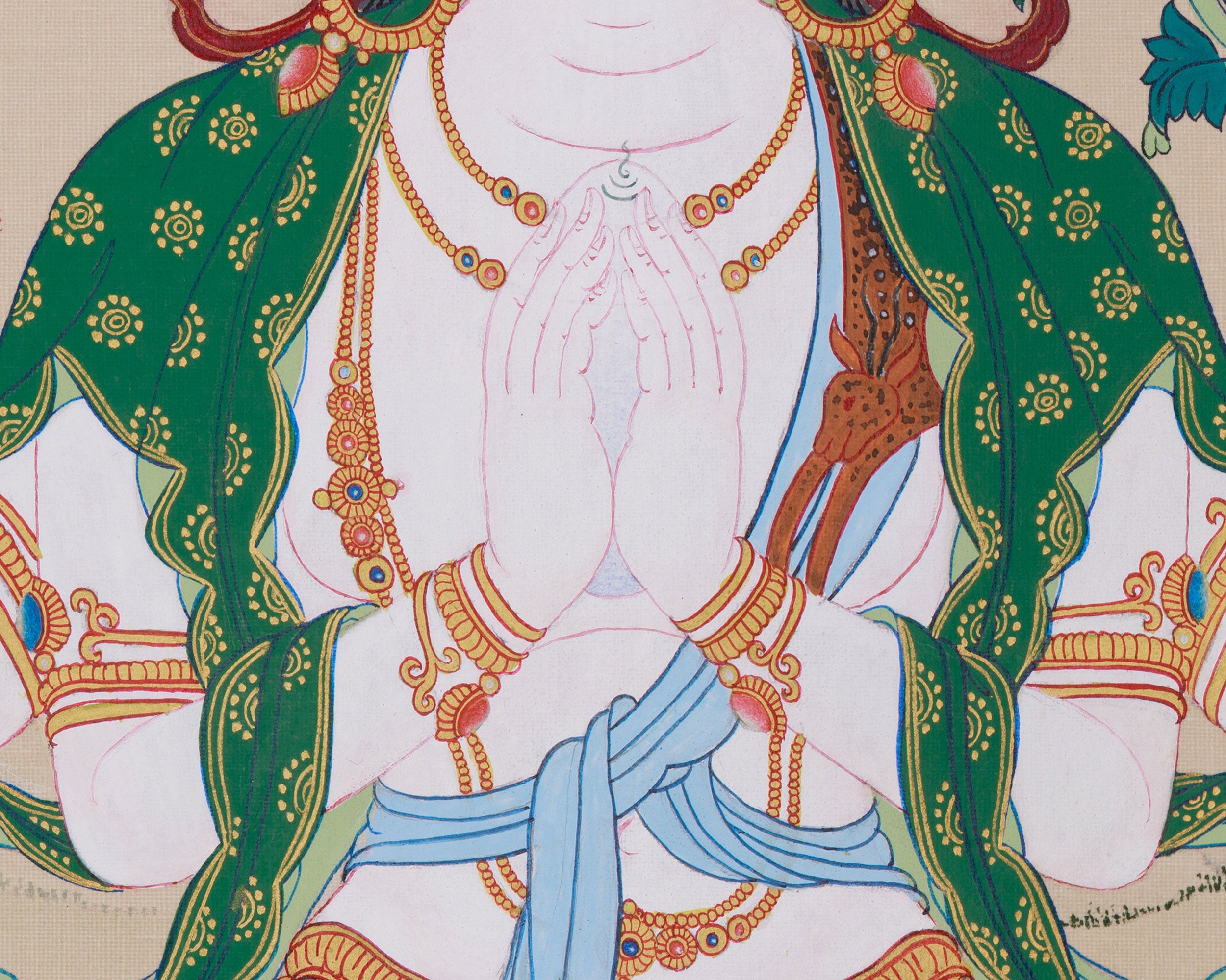 Himalayan Four-Armed Chenrezig Thangka | Protector of All Beings