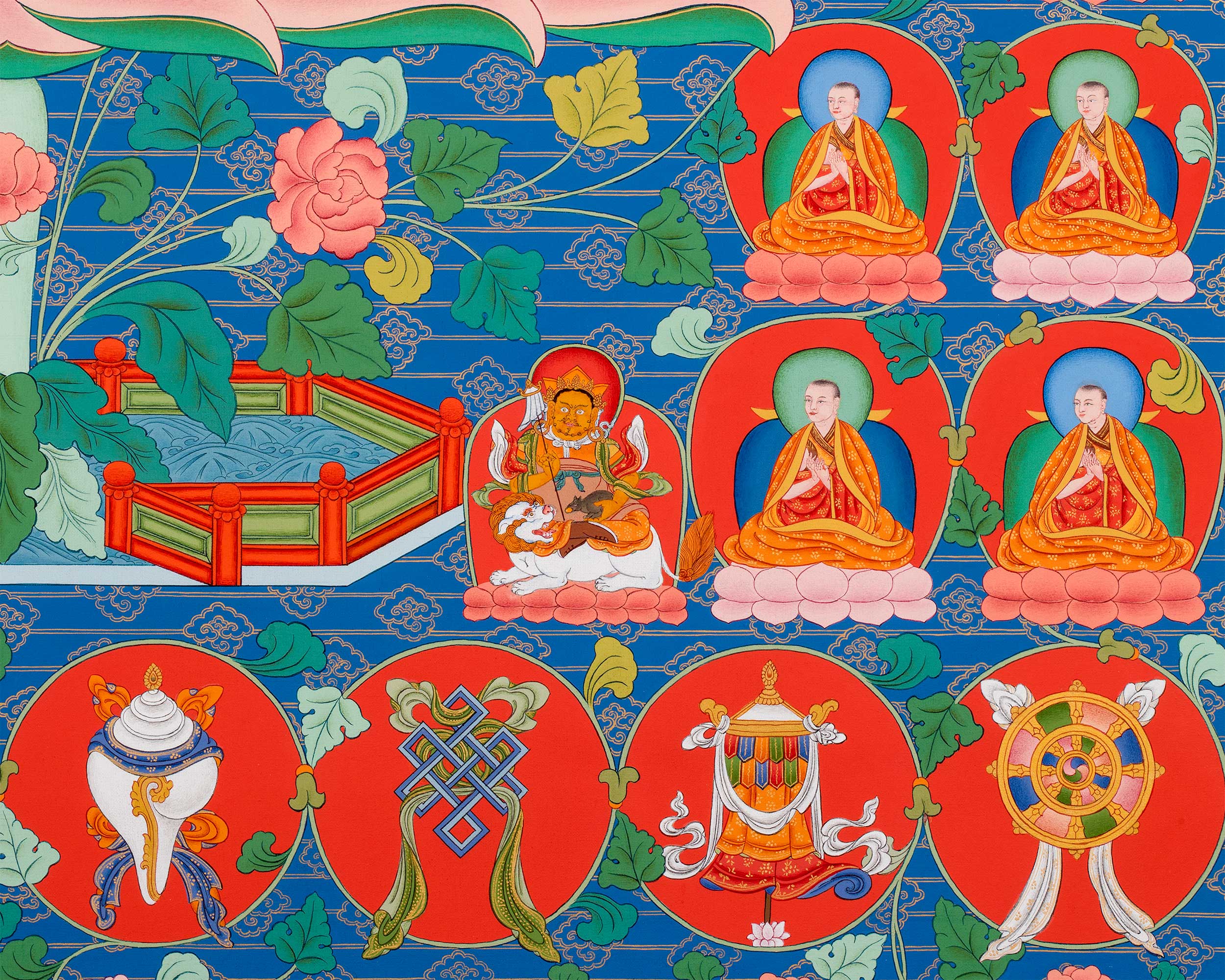 Maitreya Bodhisattva Thangka Print | The Future Buddha |  Buddhist Spiritual Gift Ideas