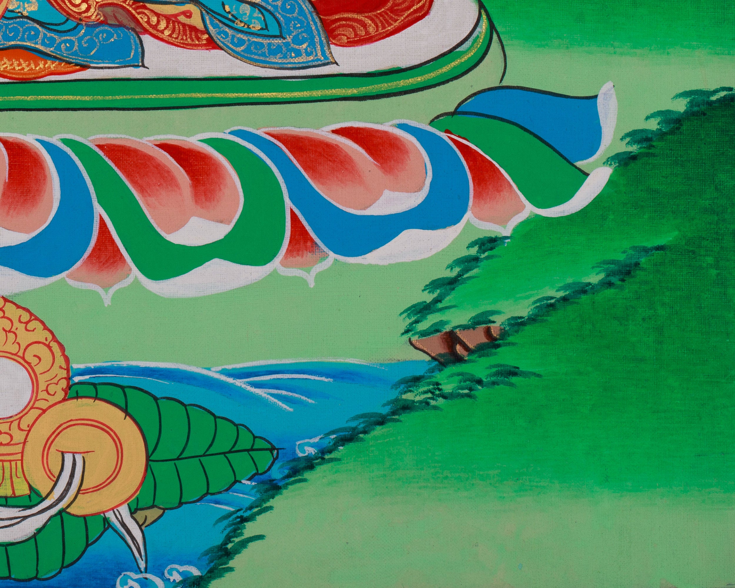 Hand-Painted Wisdom Deity Manjushri Painting | Knowledge and Enlightenment
