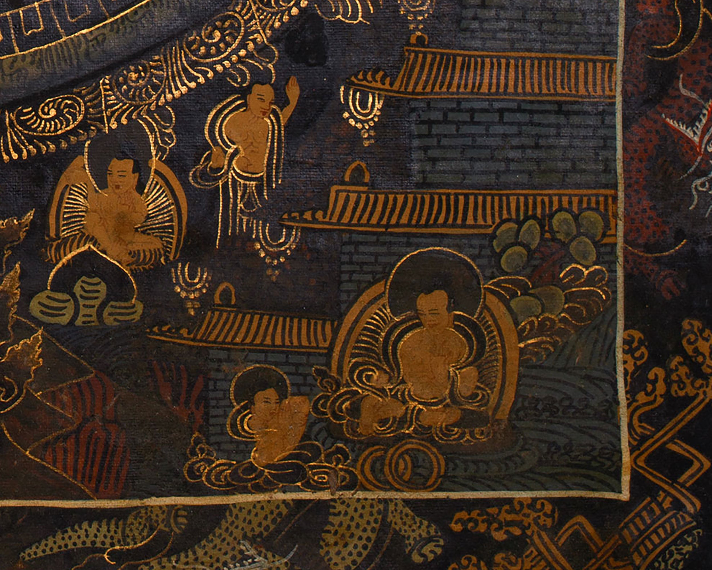 Manjushree Mandala Thangka Painting | Bodhisattva of Wisdom & Compassion