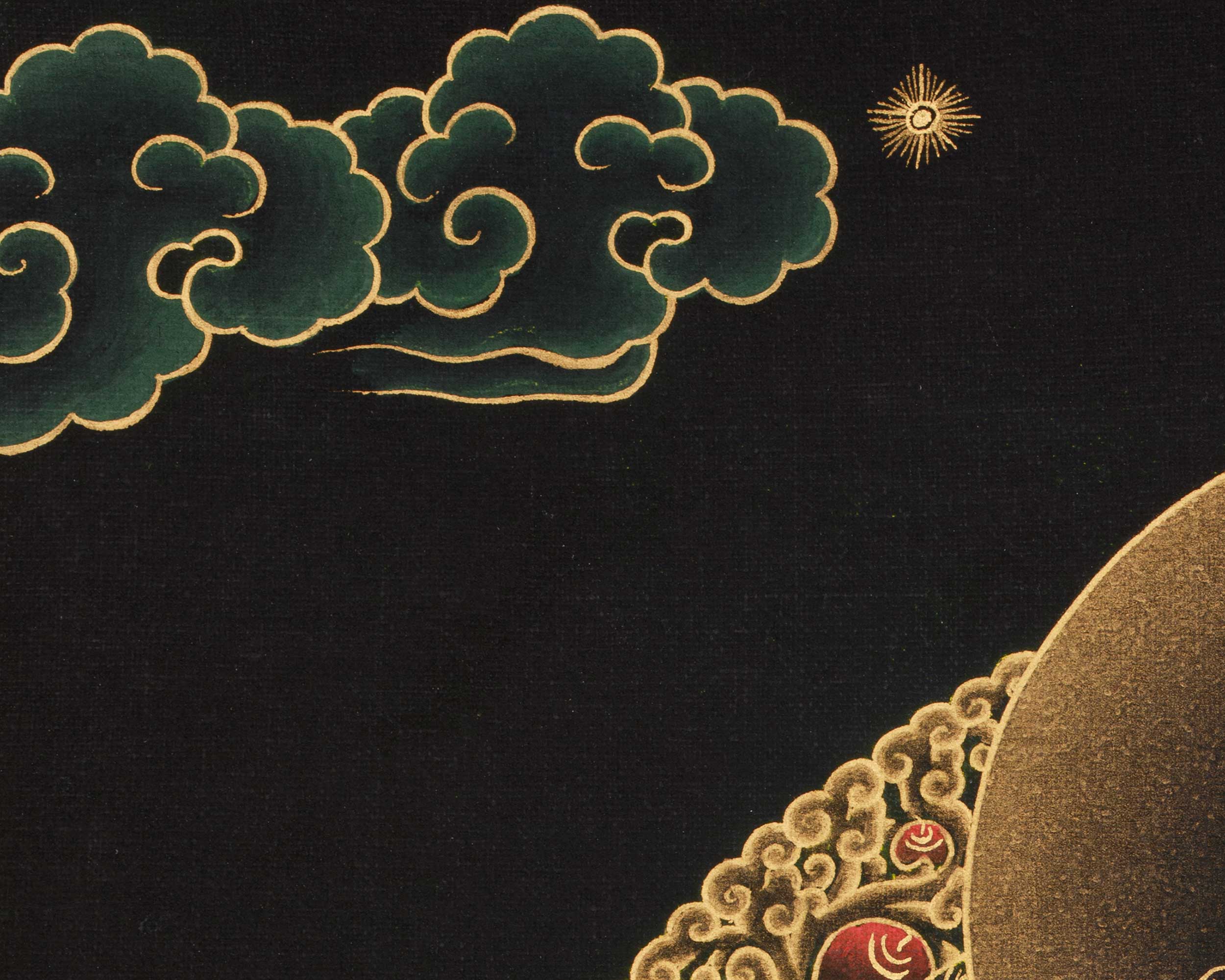 Traditional Peaceful Guru Rinpoche Thangka | Padmasambhava, The Lotus-Born Master
