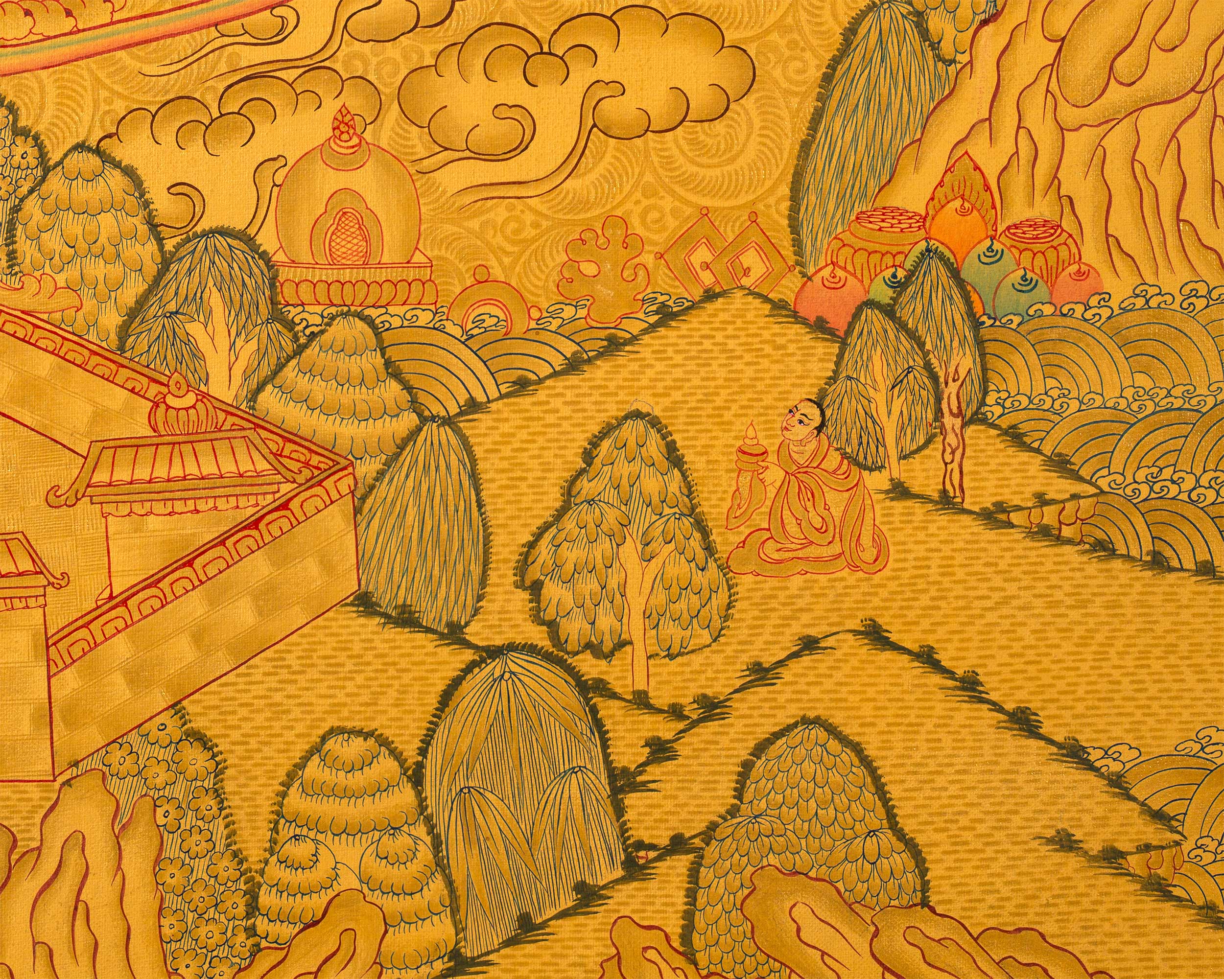 Full 24k Gold Style 35 Buddhas of Confession | Fine Quality | Buddhist Art