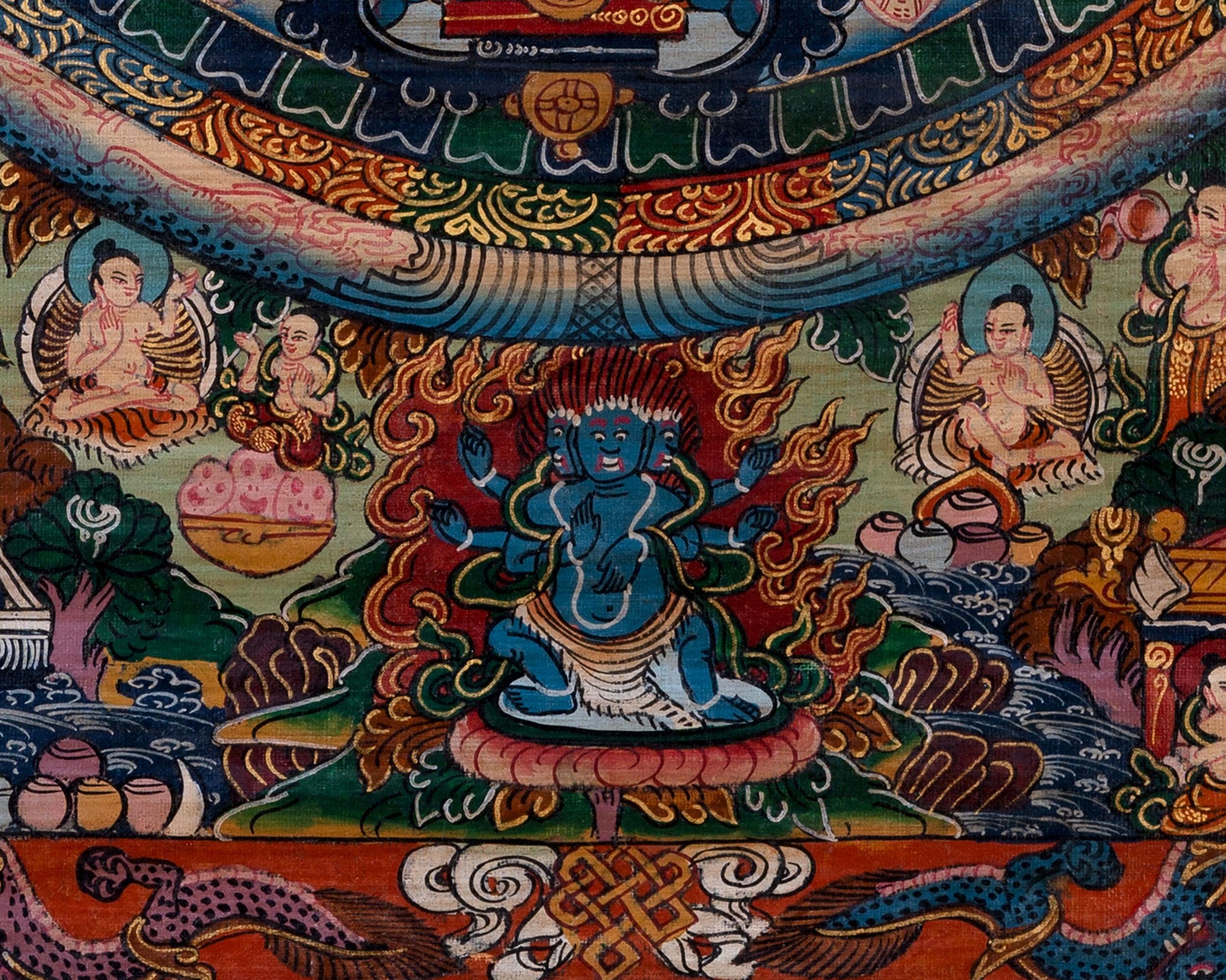 Traditional Heruka Mandala | Religious Buddhist Thangka