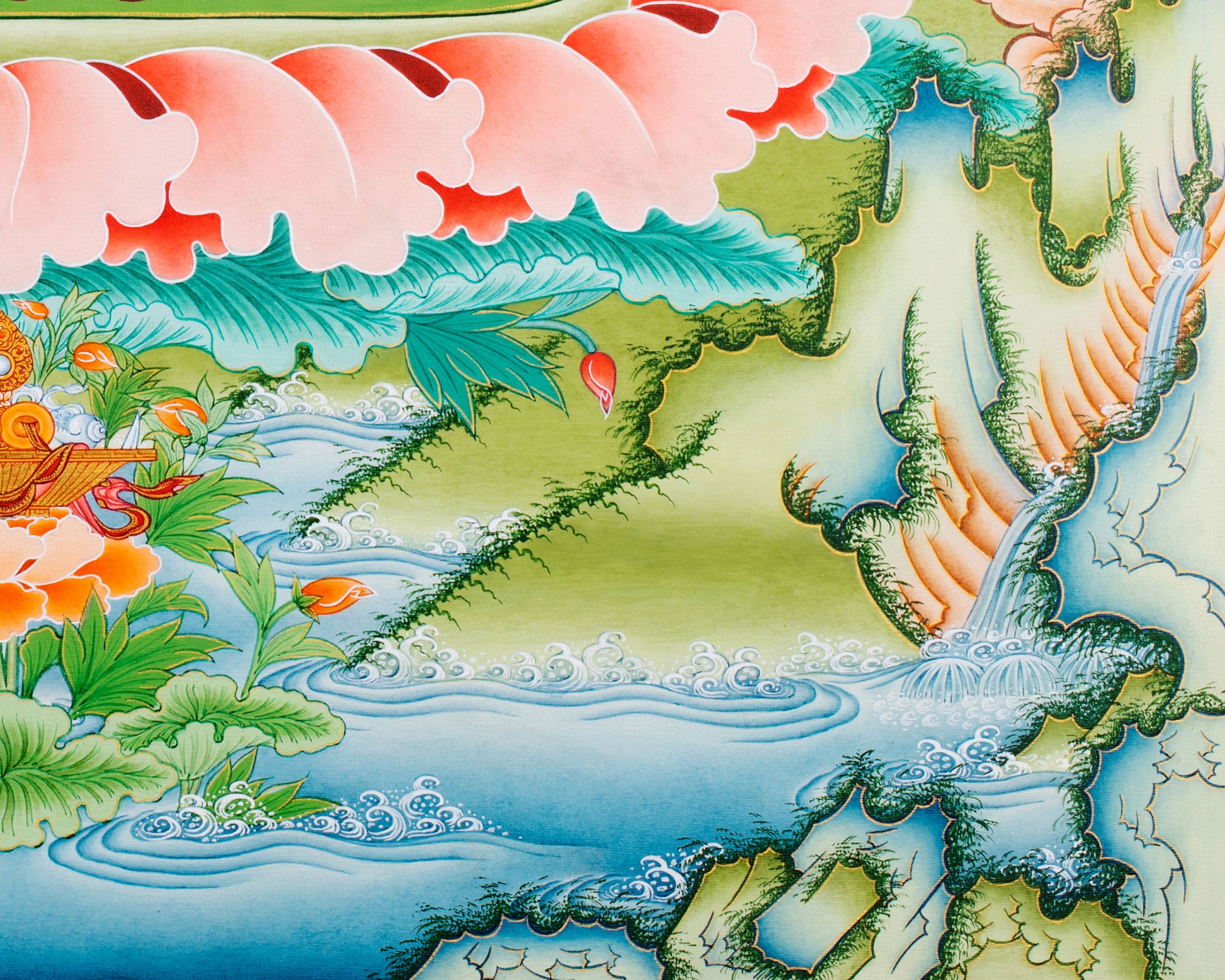 Wisdom Deity, Manjushri Thangka | Sacred Tibetan Art for Insight & Compassion