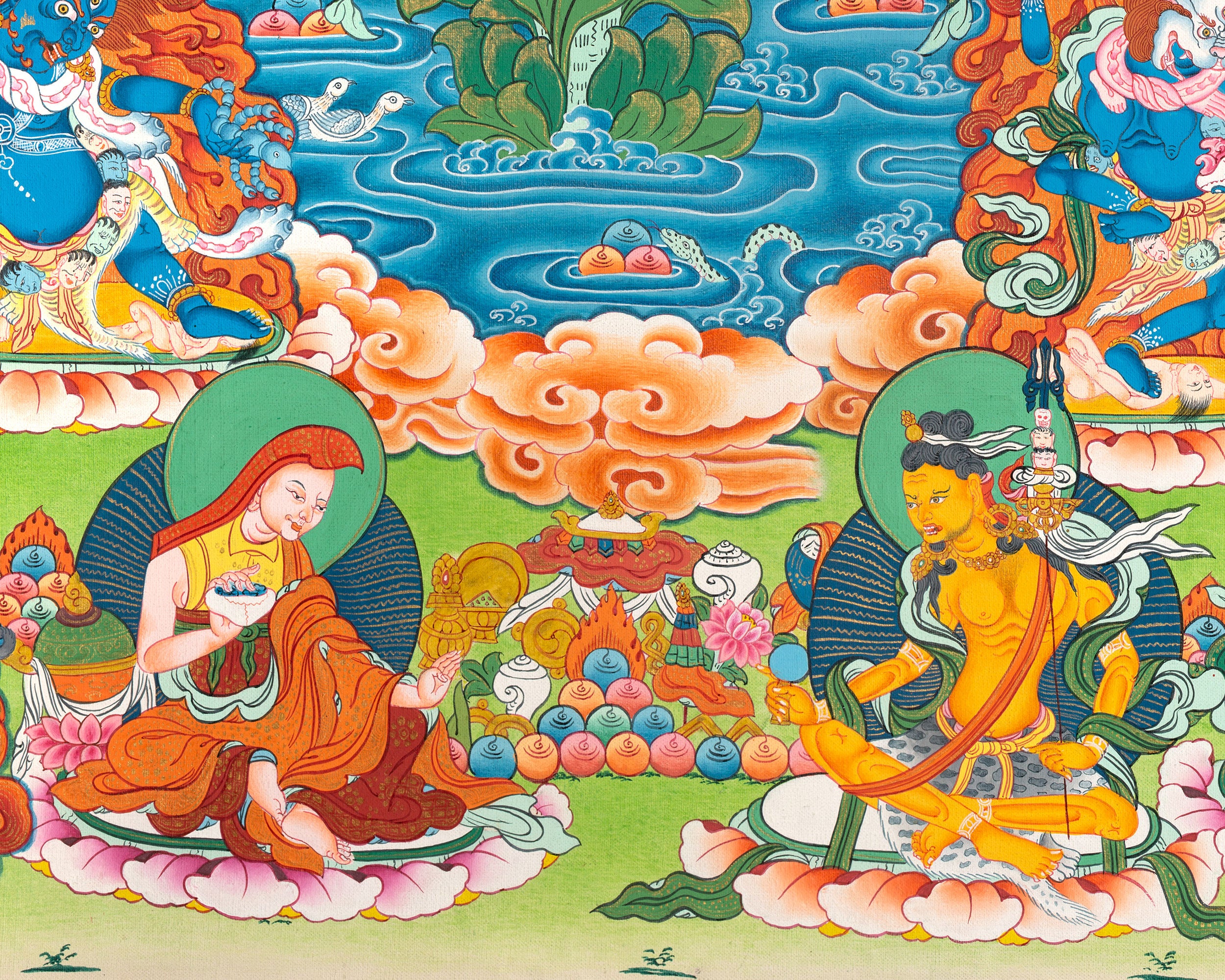 Thangka of Eight Manifestations of Guru Padmasambhava | Second Buddha of Tibet