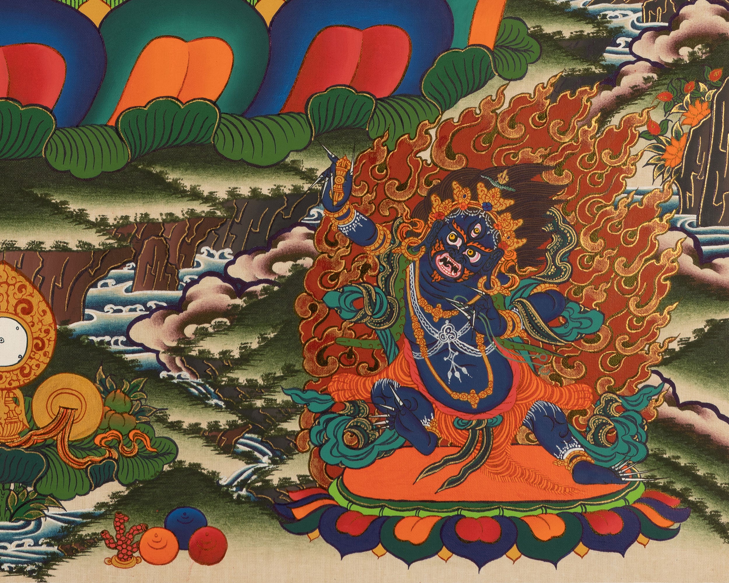 Bodhisattva Avalokitesvara Thangka | Handpainted Religious Painting