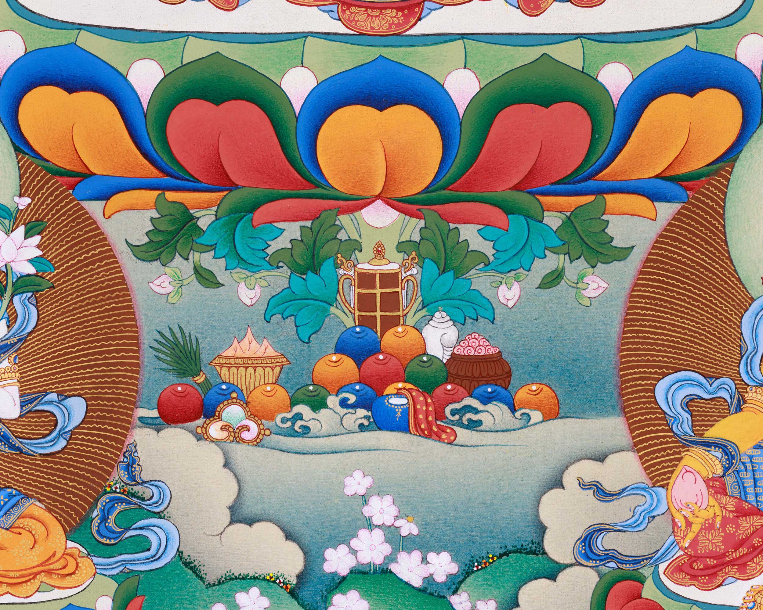 Bodhisattva Manjushree Thangka Print | Bodhisattva of Wisdom | Wall Decors